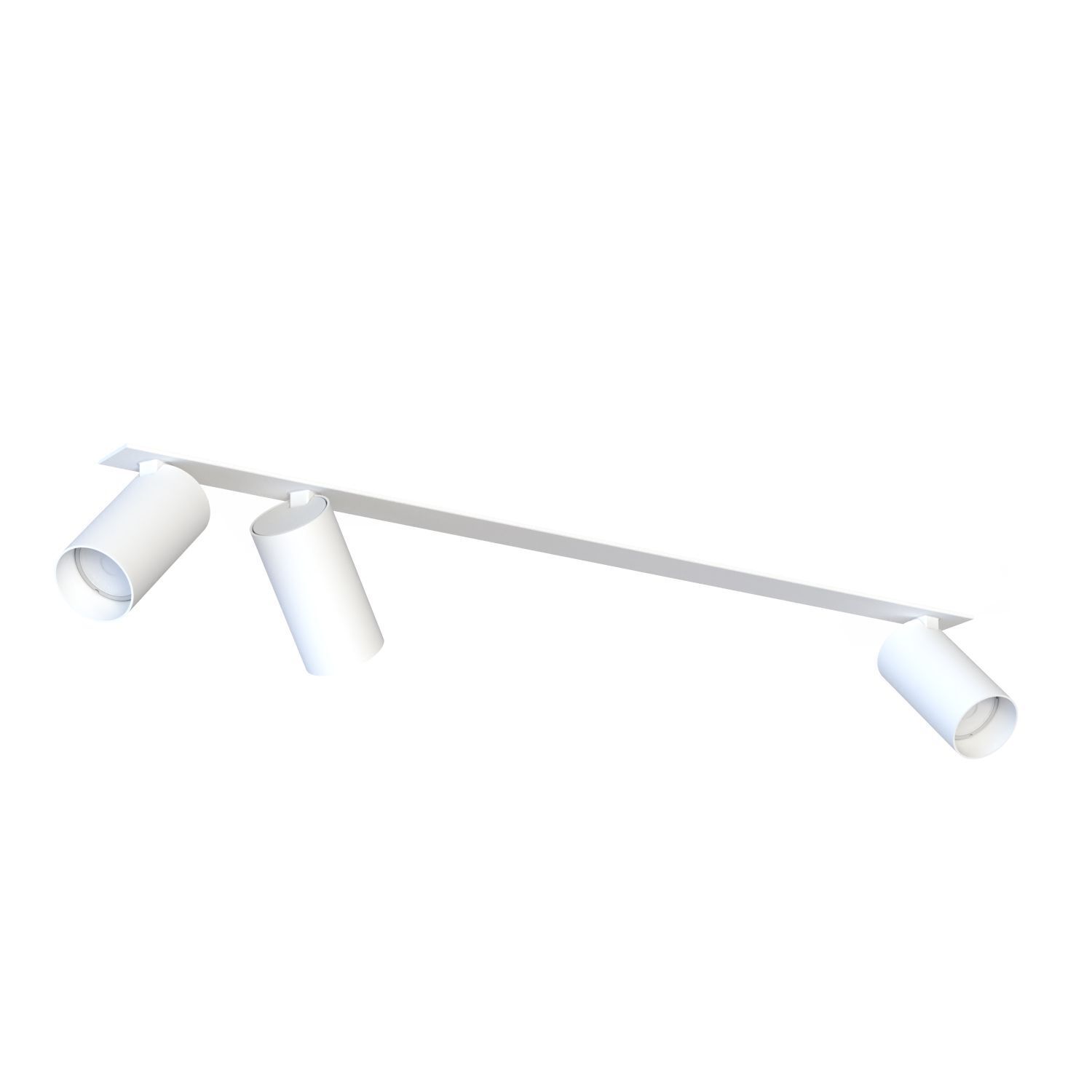 Spot de plafond à 3 flammes encastré blanc GU10 métal 70 cm de long