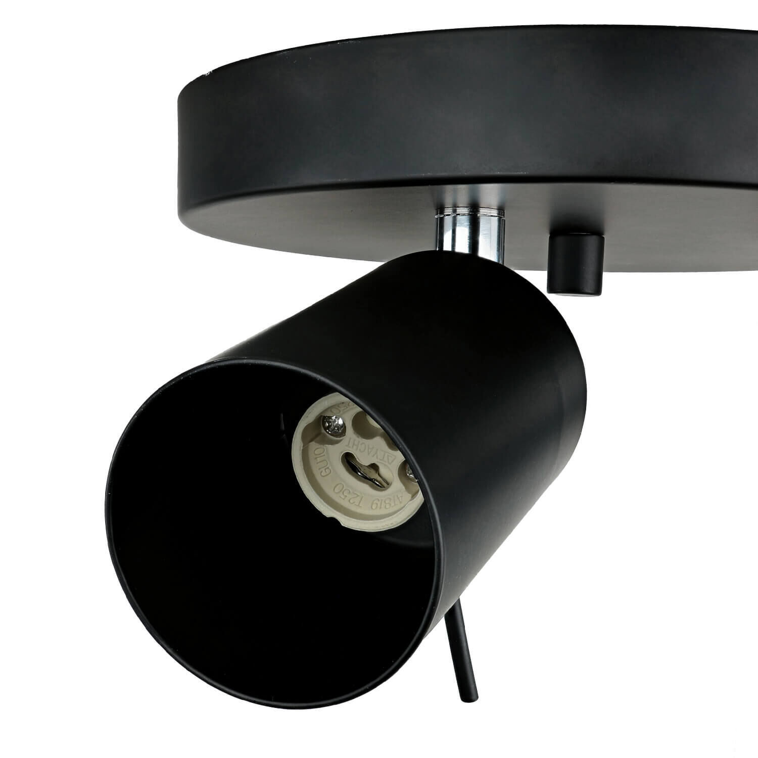 Deckenstrahler 3-flammig Schwarz Metall Ø 20 cm GU10 Beleuchtung, Lampe