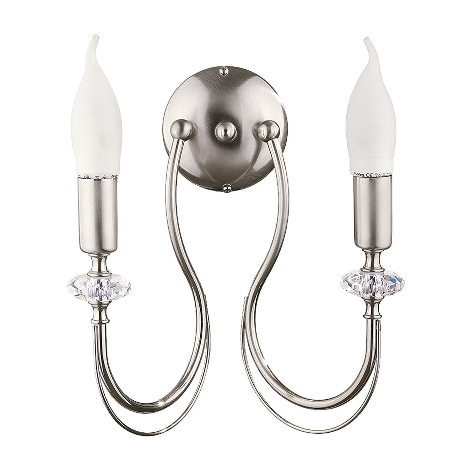 Applique en nickel métal P:15 cm E14 Bougies Rustique
