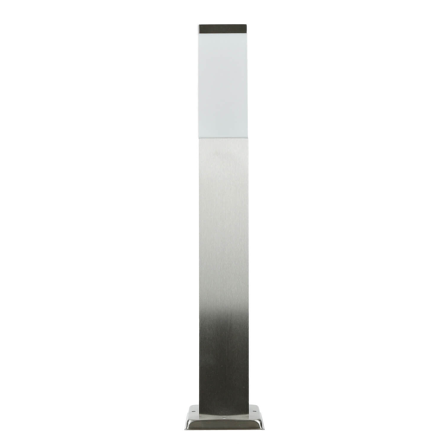 Borne d'éclairage en acier inoxydable argenté 65cm carré E27