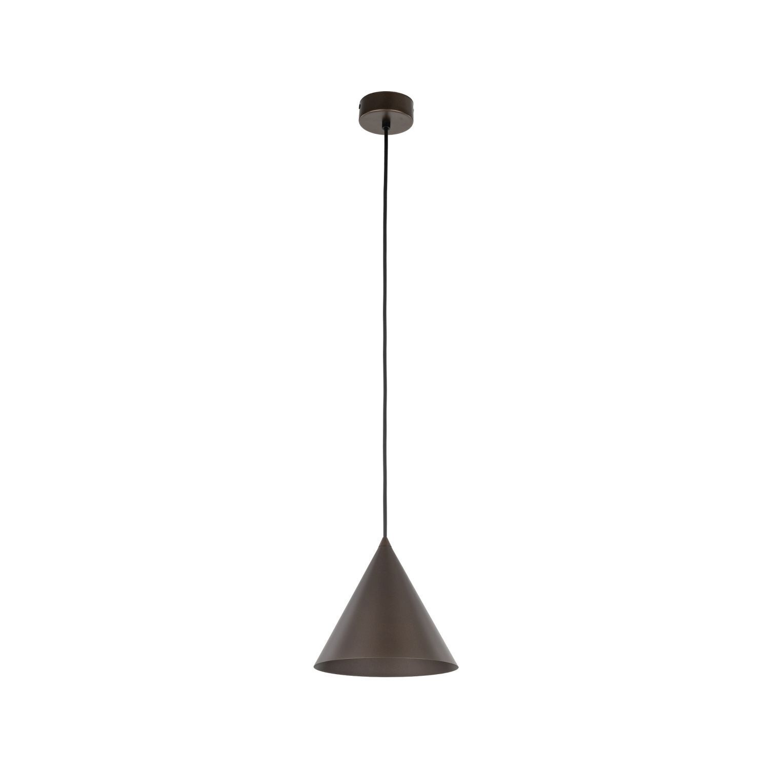 Lampe à suspendre brune Ø 19 cm H : max. 155 cm réglable métal E27