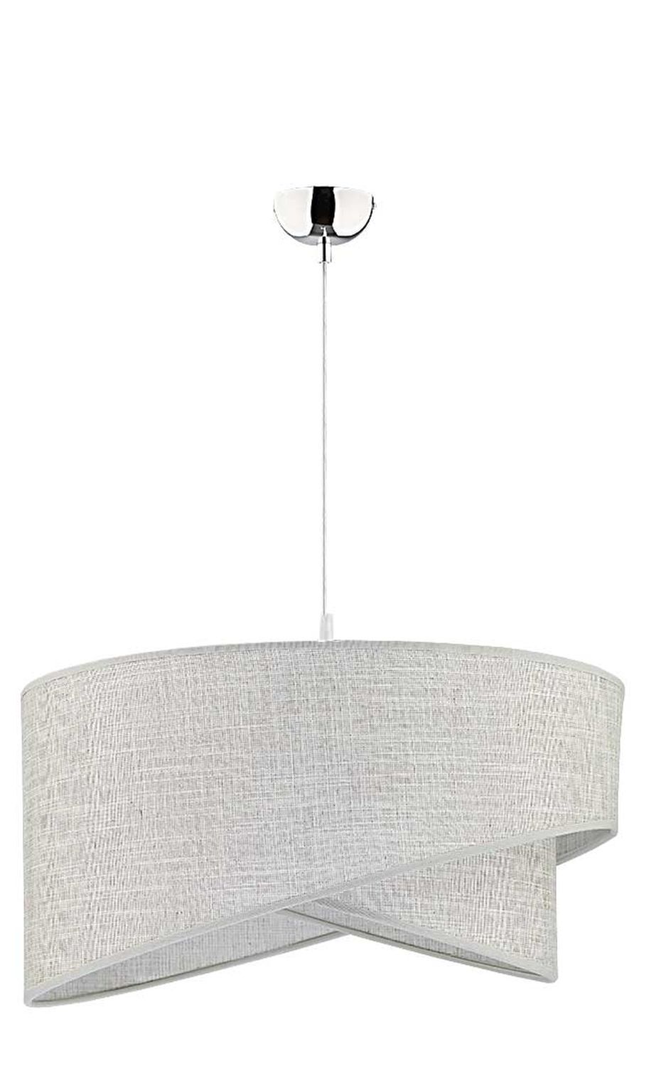 Lampe à suspendre Gris Ø45cm Tissu rond Design moderne