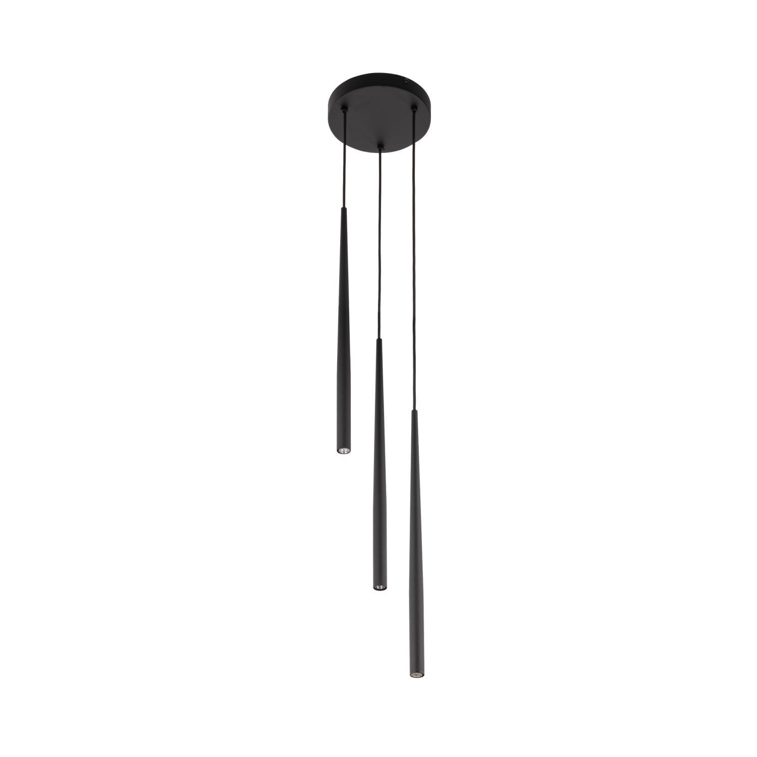 Suspension Noir Ø 20 cm ajustable G9 3-flamme