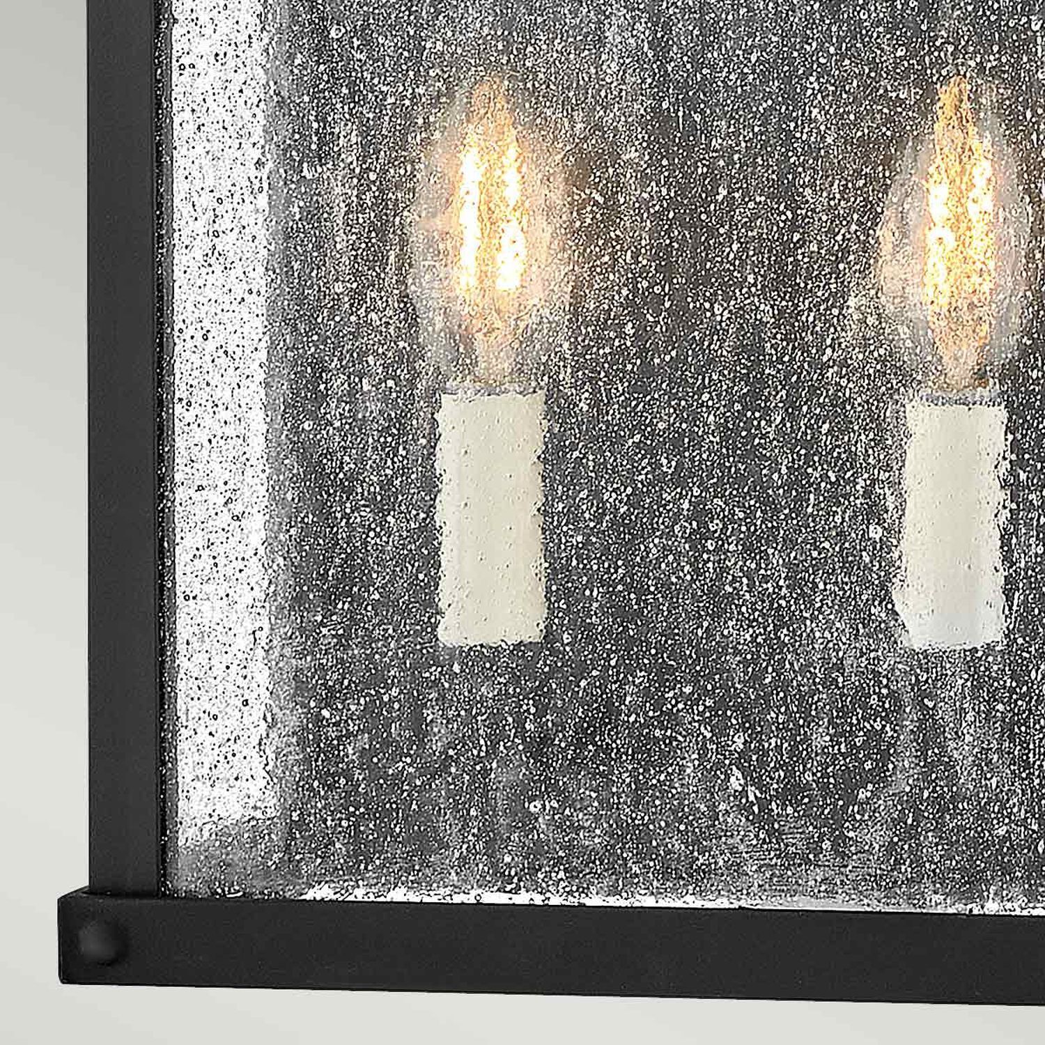 Lampe d'extérieur Mur Vintage H : 44 cm IP44 noir antique 2x E14
