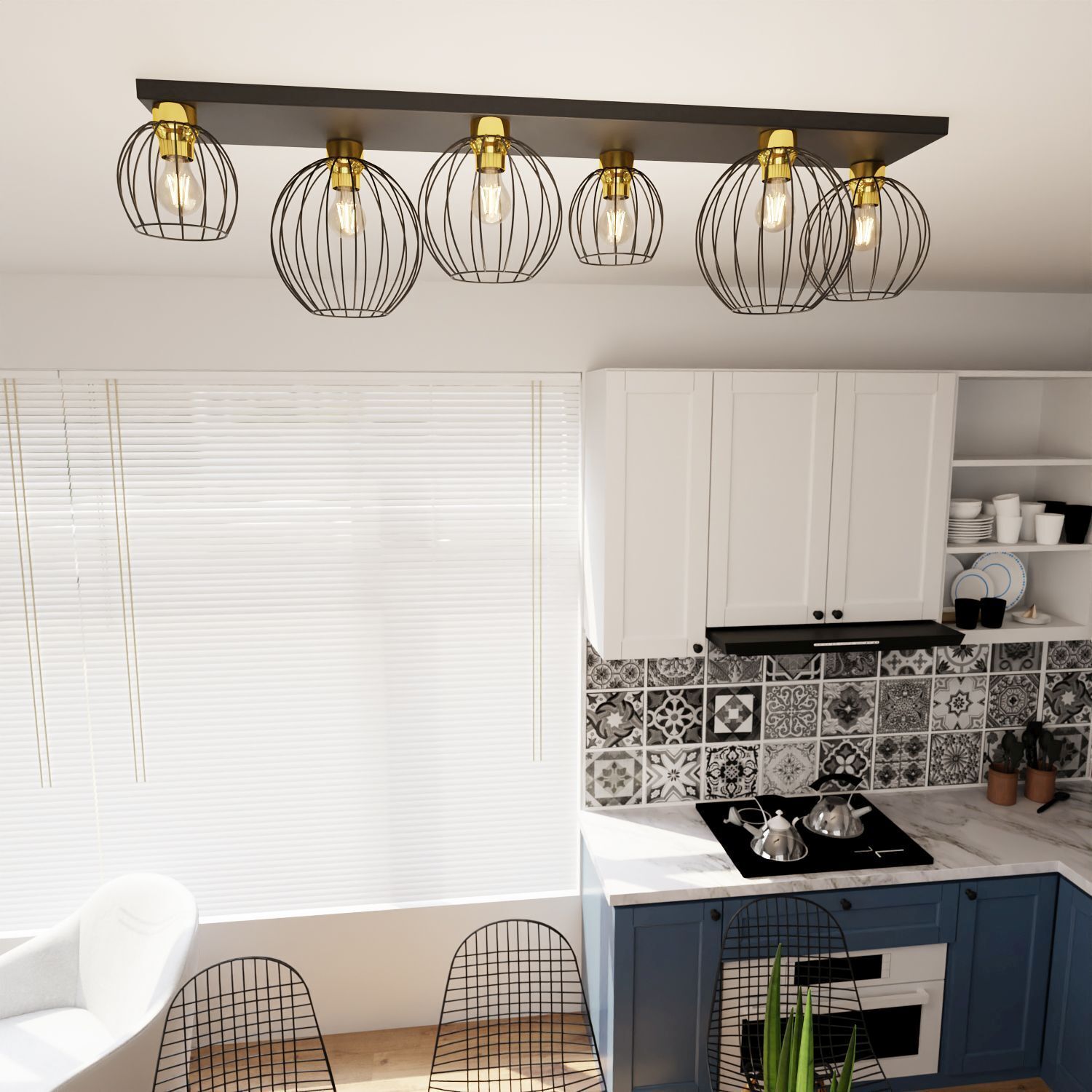 Drinnen, Küche, Leuchte, Kronleuchter, Innenarchitektur