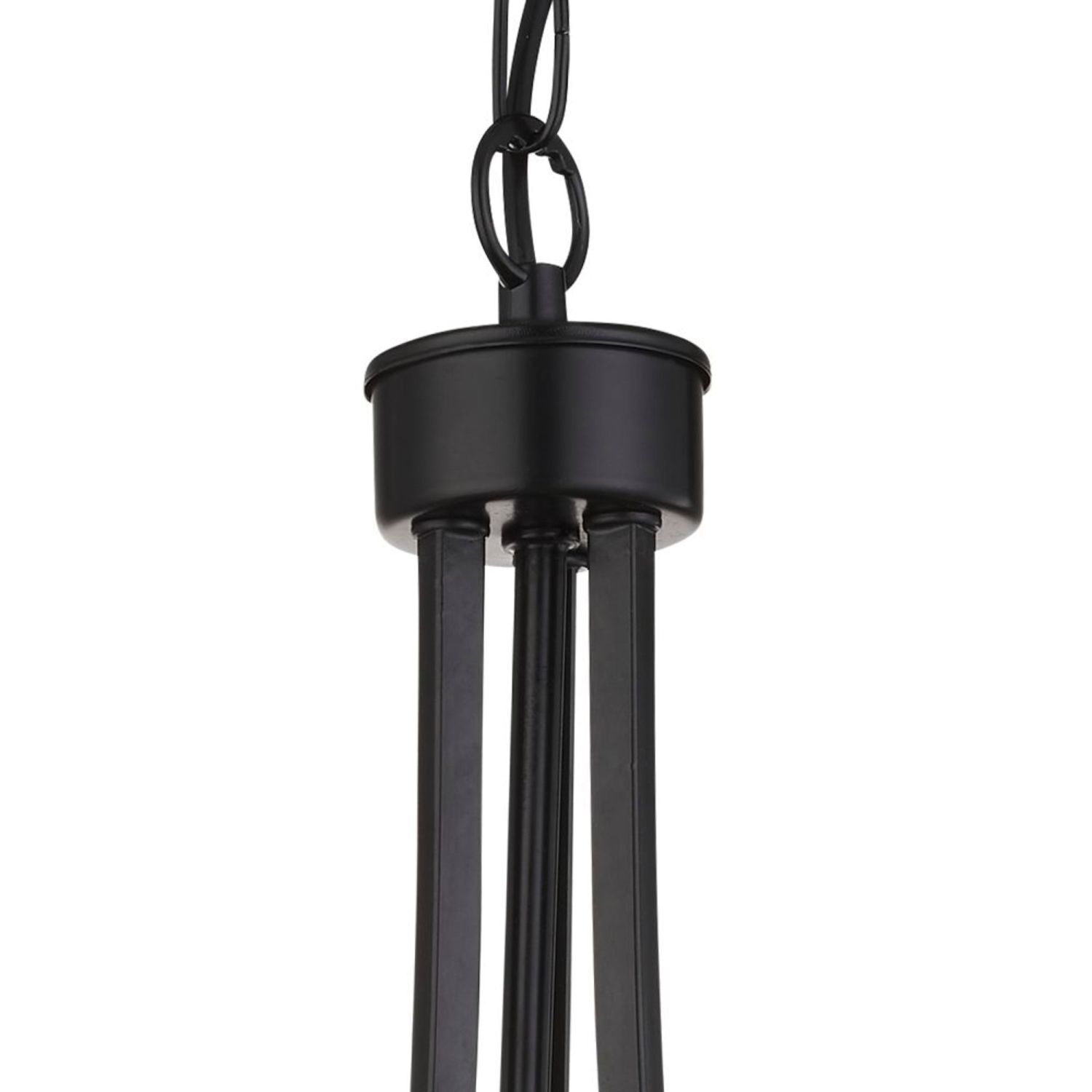 Lampe à suspendre ronde Ø 50 cm cristal Art Déco noir transparent