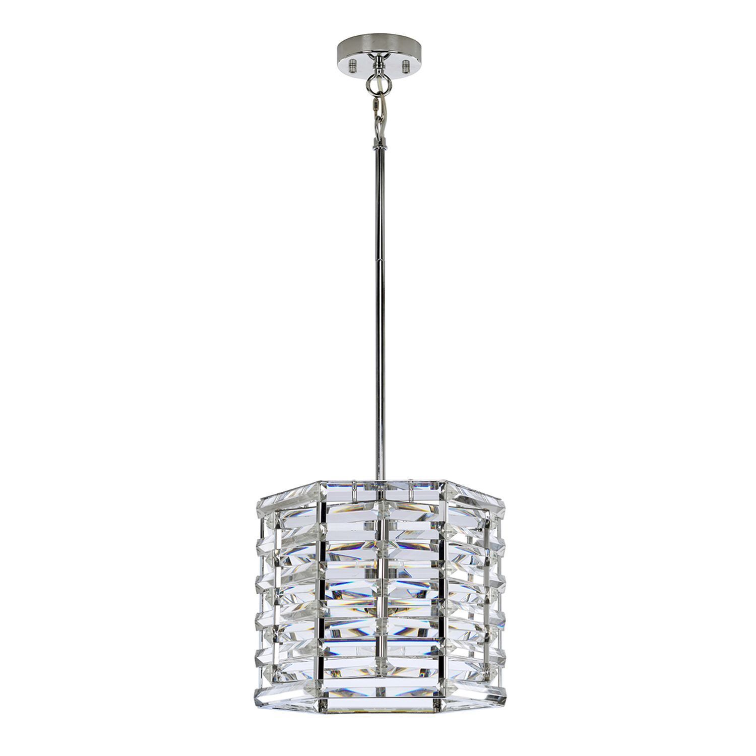 Lampe à suspendre Moderne Métal Cristal E27 BERSIVA Lampe à suspendre Moderne Métal Cristal E27 BERSIVA