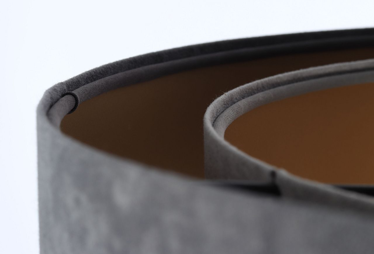 Suspension ronde D : 50 cm Gris Or E27 Abat-jour en tissu Zubehor, Gürtel