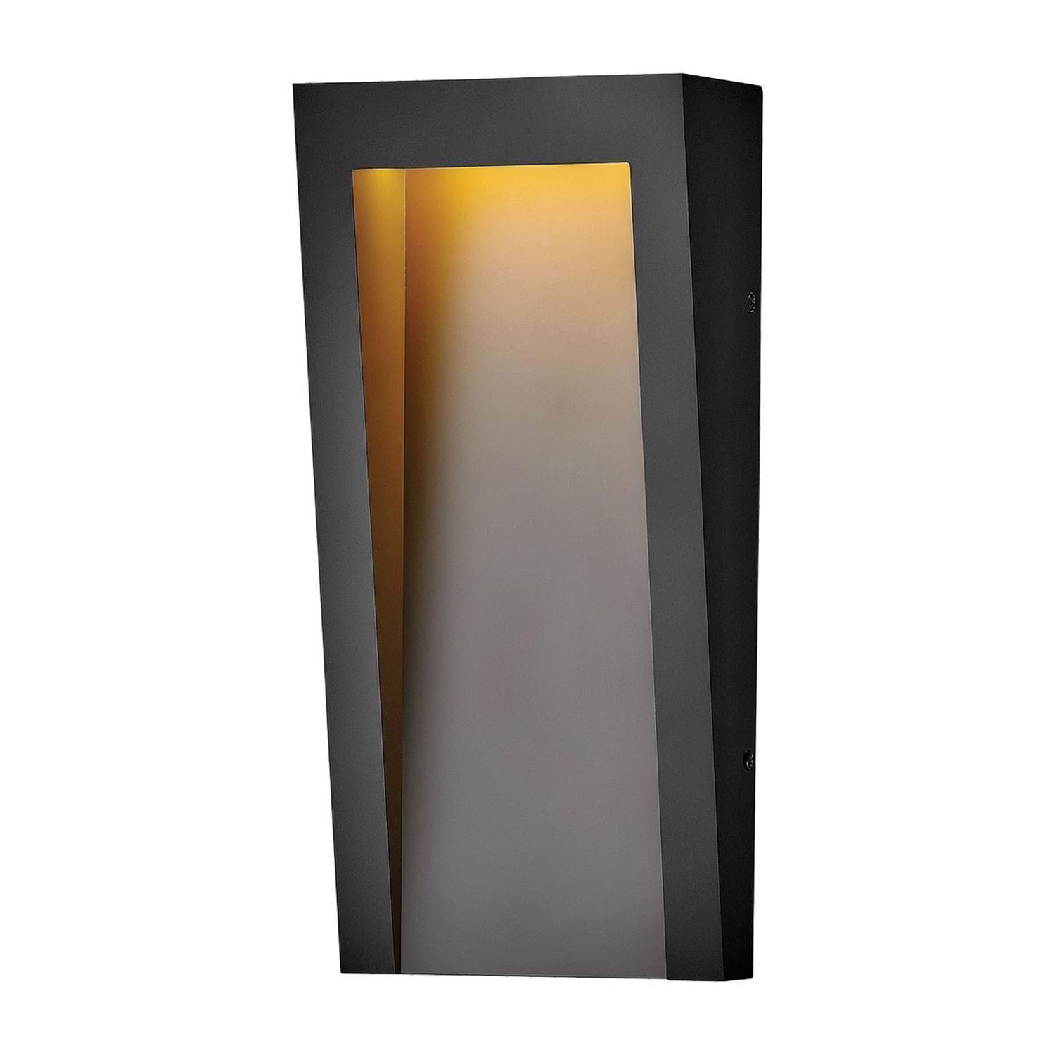 Applique LED d'extérieur 38 cm de haut IP44 noire carrée TWEED