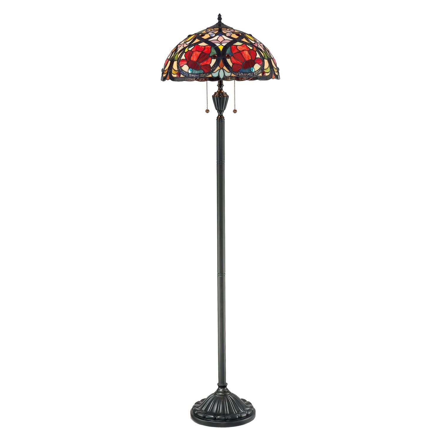 Lampadaire FARFALLA 8 verre coloré 158cm Lampe Tiffany