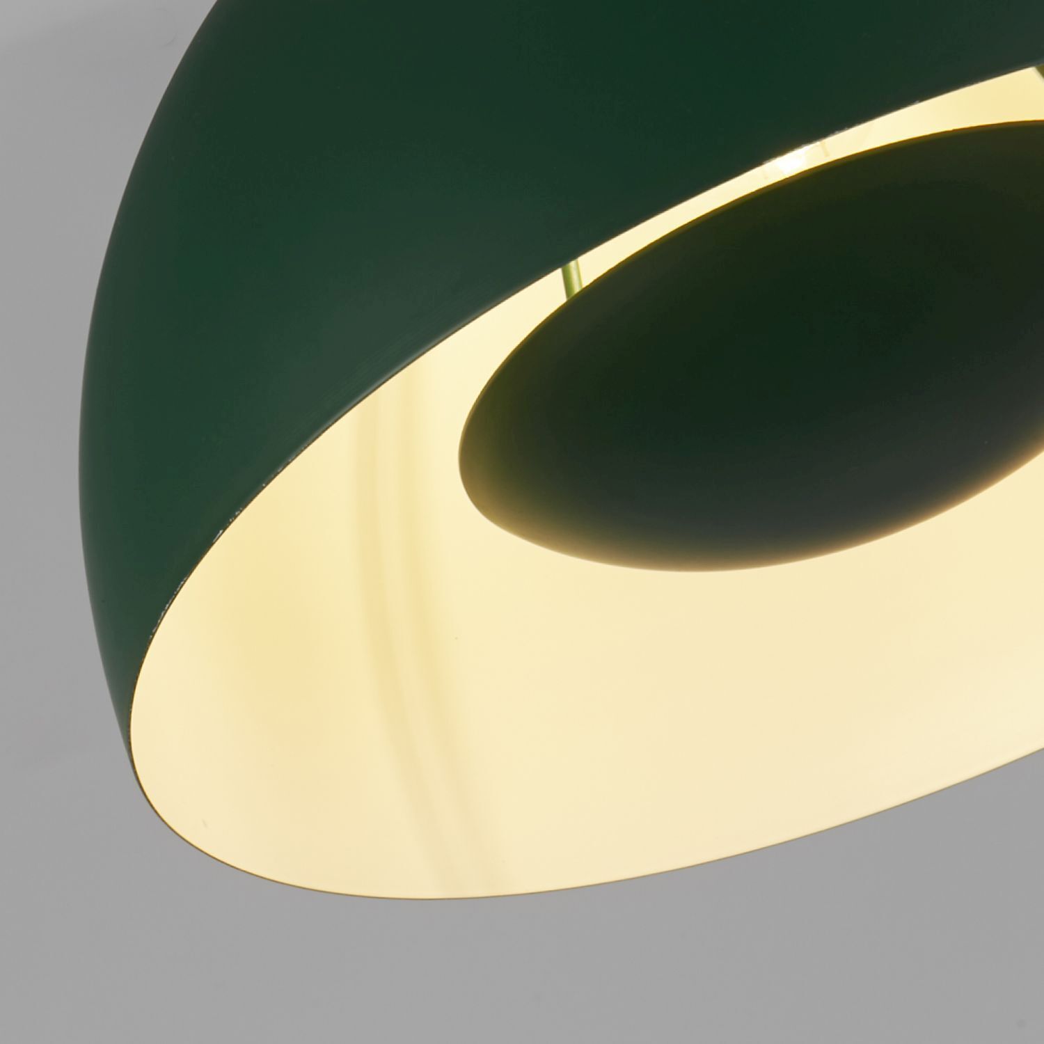 Suspension Loft E27 Ø25 cm ronde Abat-jour métallique vert