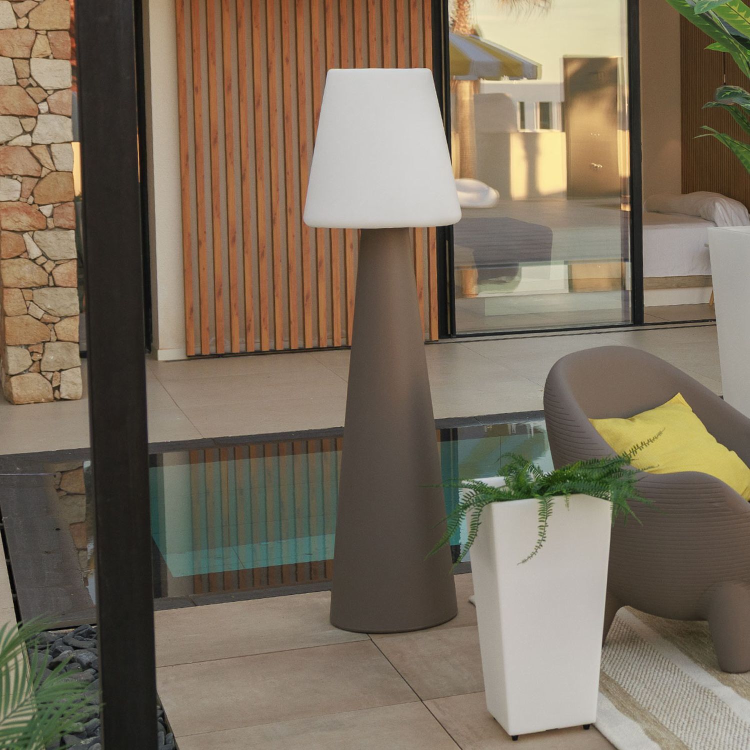 Licht, Tischlampe, Betonlampe, Terrasse, Wohnzimmer