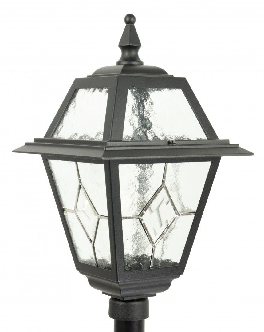 Lampe de chemin rustique 160cm IP43 aluminium verre