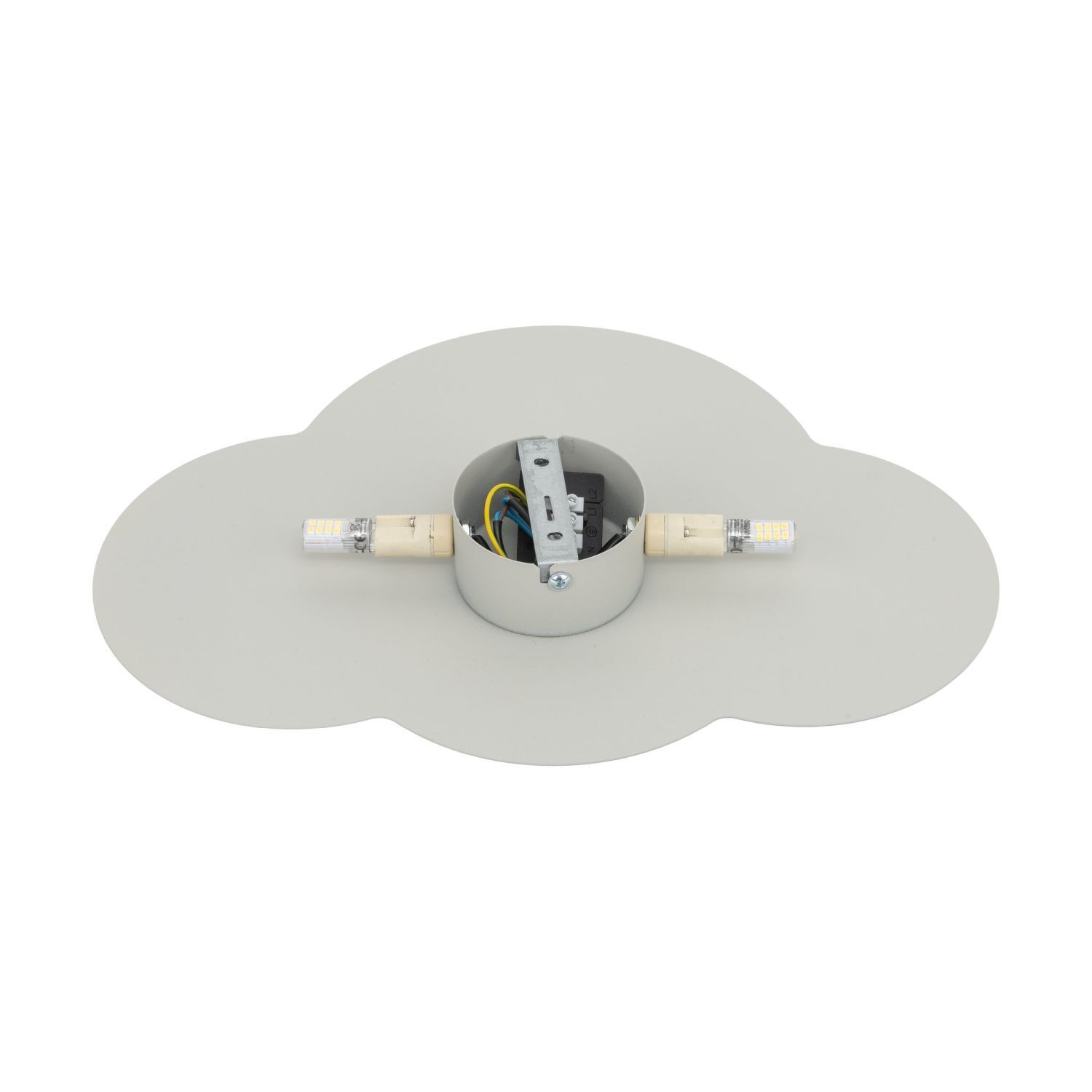 Lampe nuages enfants Beige L : 38 cm 2x G9 plat Métal