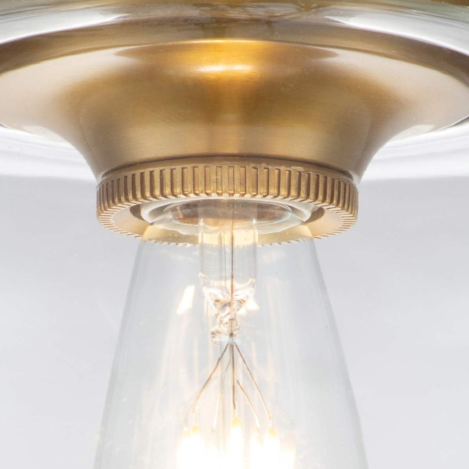 Lampe, Glühbirne, E27, Nickel/ Messing, Hängelampe