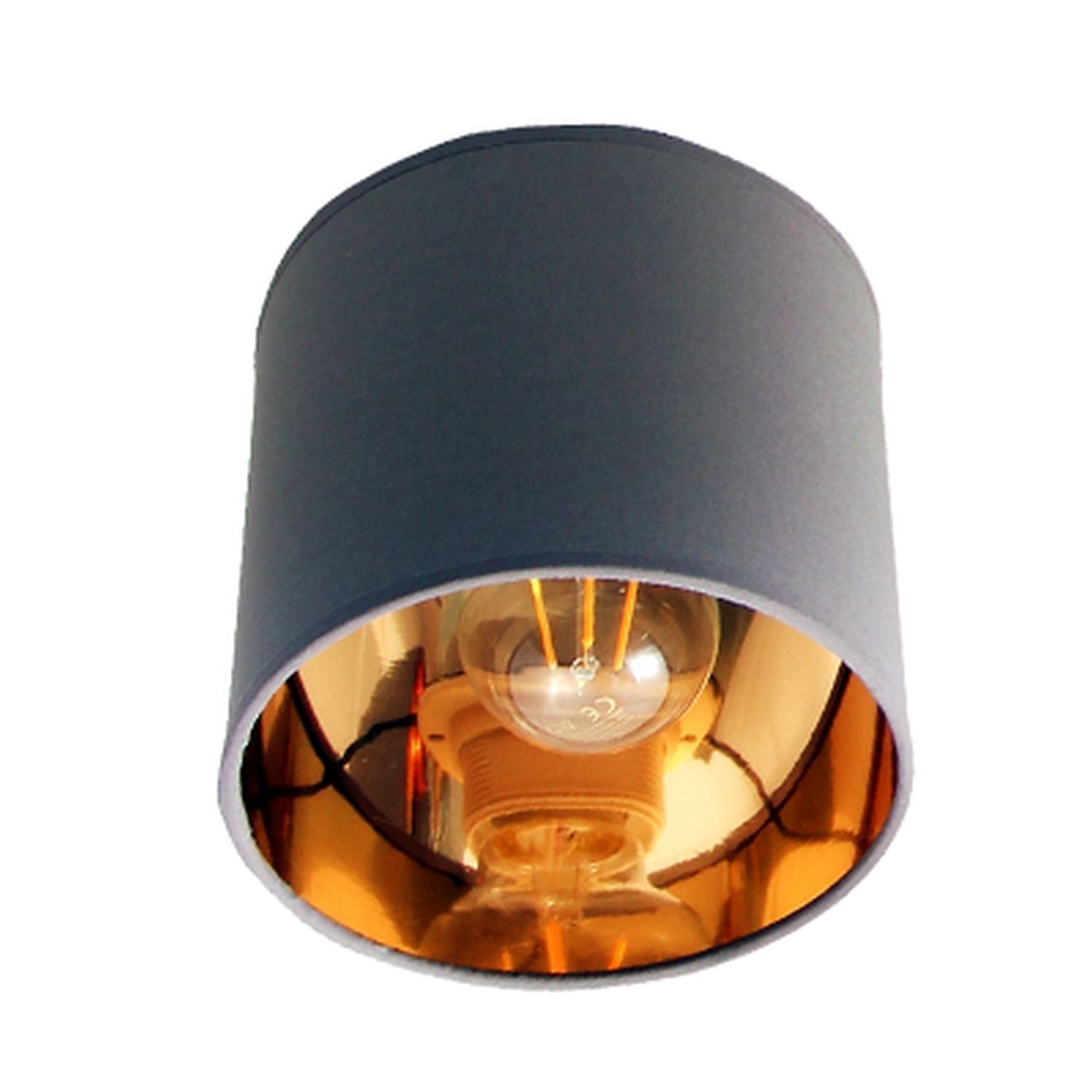 Spot de plafond mobile tissu E27 70 cm en gris or