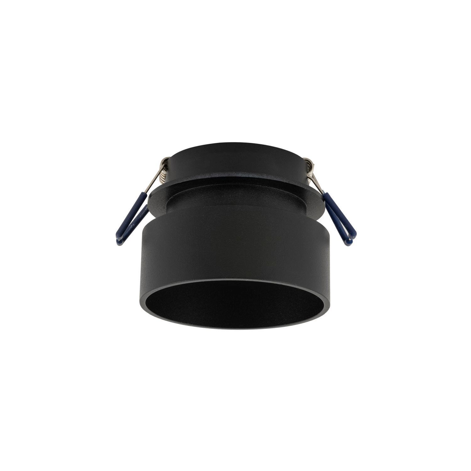 Luminaire encastré noir aluminium GU10 Ø8 cm rond apparent
