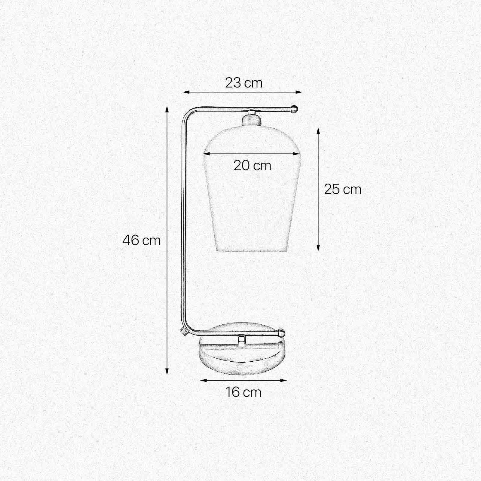 Lampe de table laiton verre 46 cm E27 en bronze clair blanc