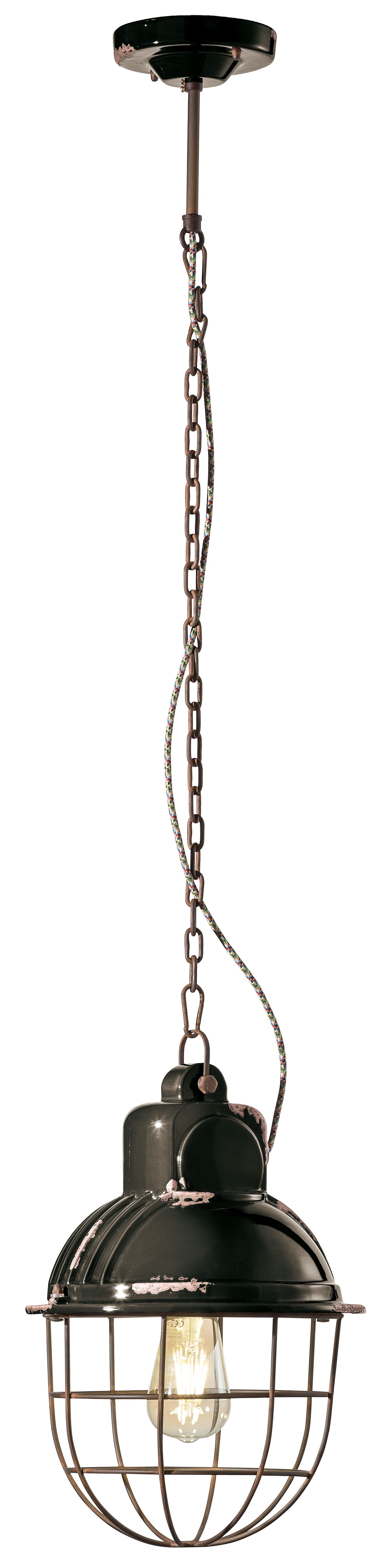Suspension métal céramique E27 Ø 26 cm H : max. 115 cm