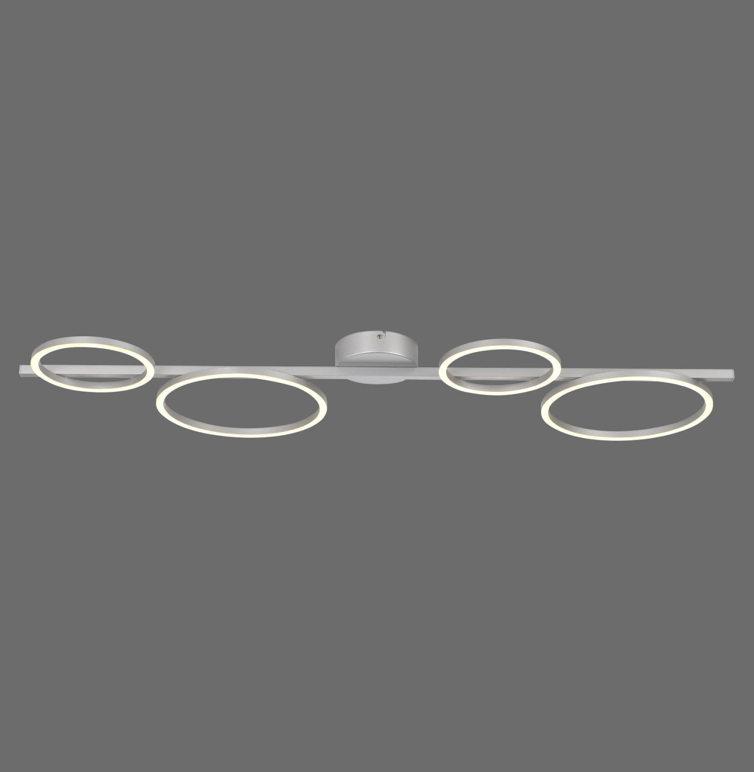 Lampe de plafonnier LED blanche métal 120 cm allongée 3000 K