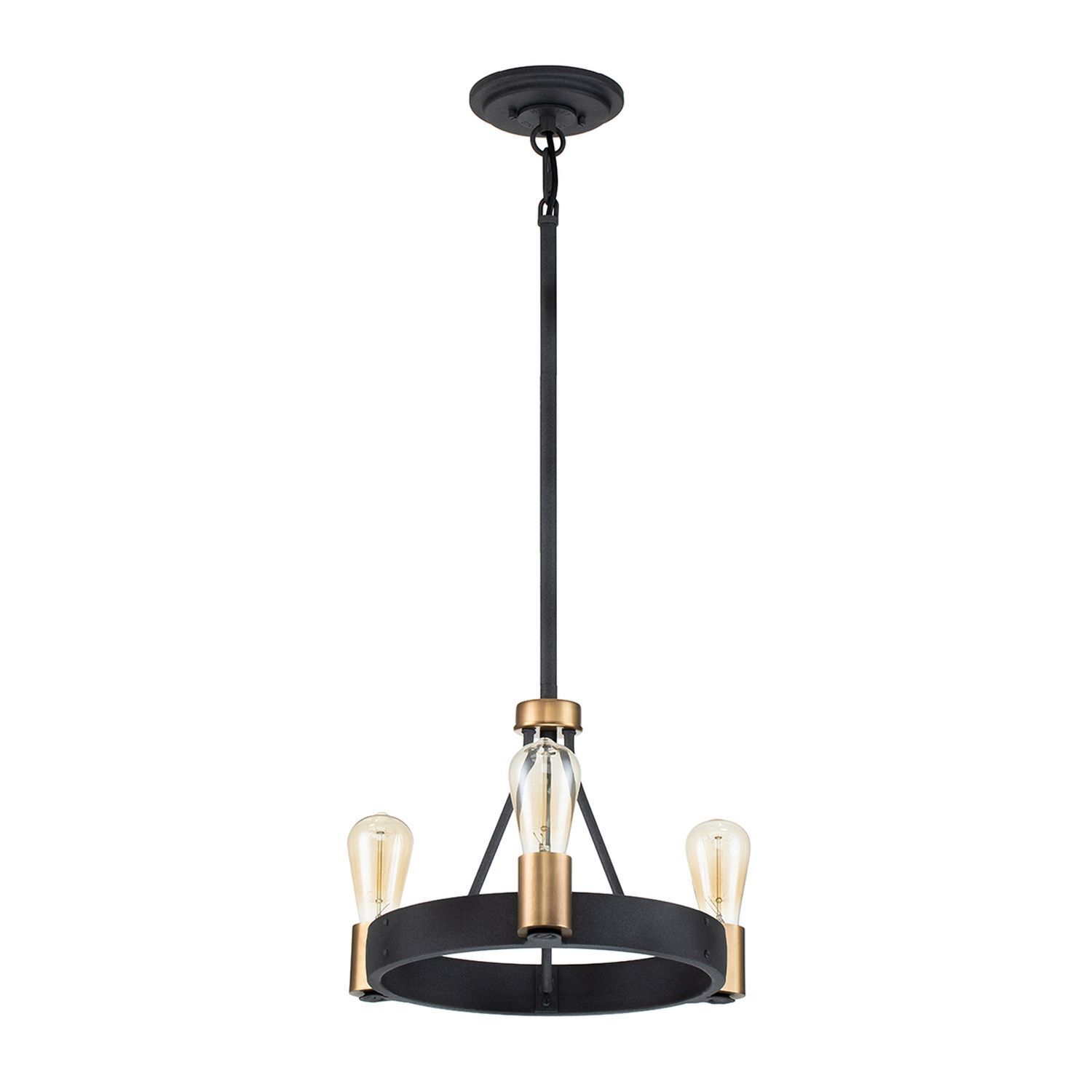Lustre rond D : 42,2 cm H : max. 117,5 cm Métal 3x E27