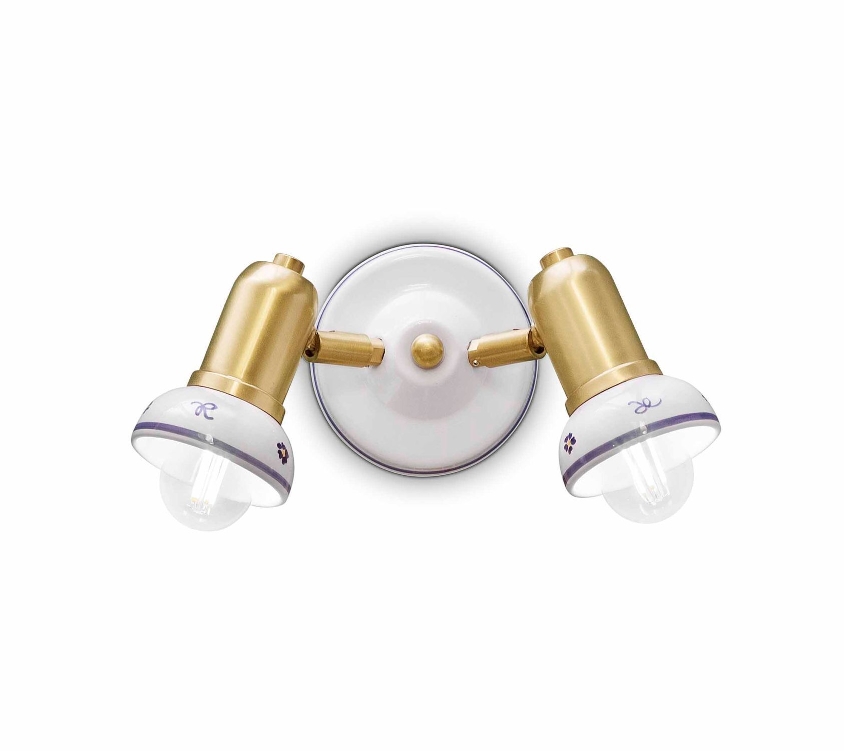 Spot mural métal céramique L : 27 cm E14 orientable Landhaus
