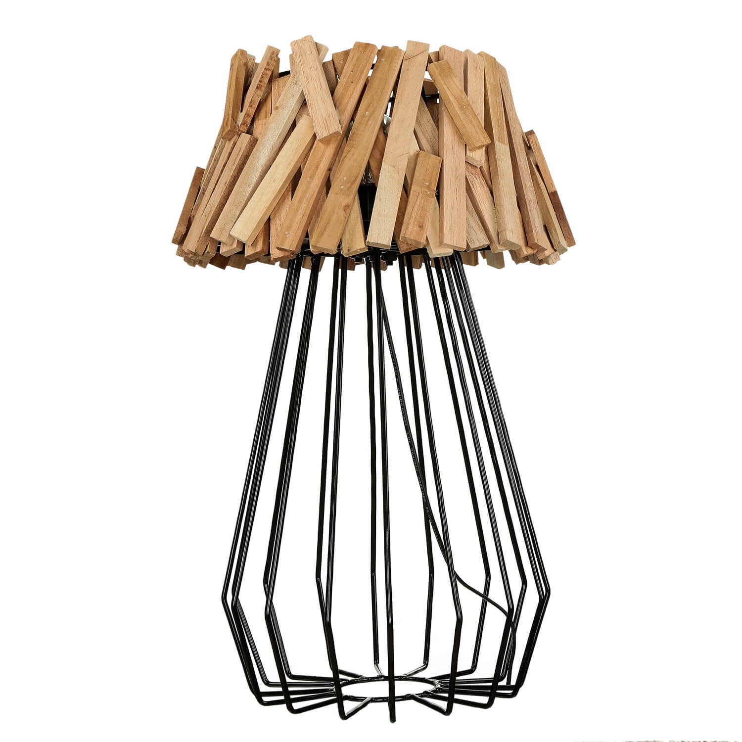 Lampe de table bois flotté métal 58 cm E27 fait main Lampe, Holz, Lampenschirm, Tischlampe