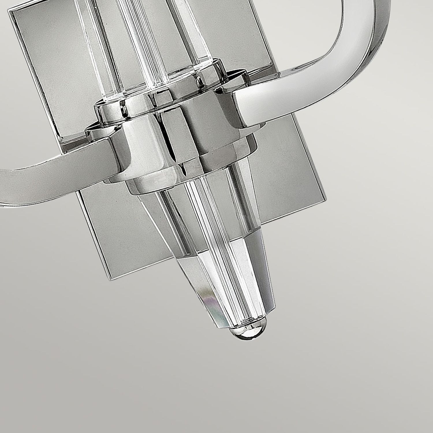 Applique intérieure 45 cm de haut métal cristal 2x E14