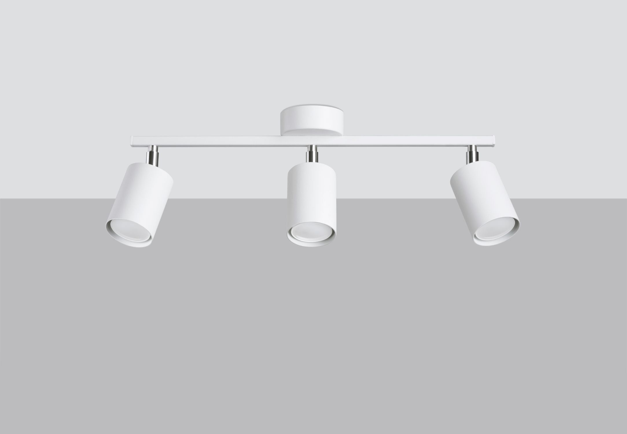 Spot de plafond GU10 3 flammes blanc métal orientable