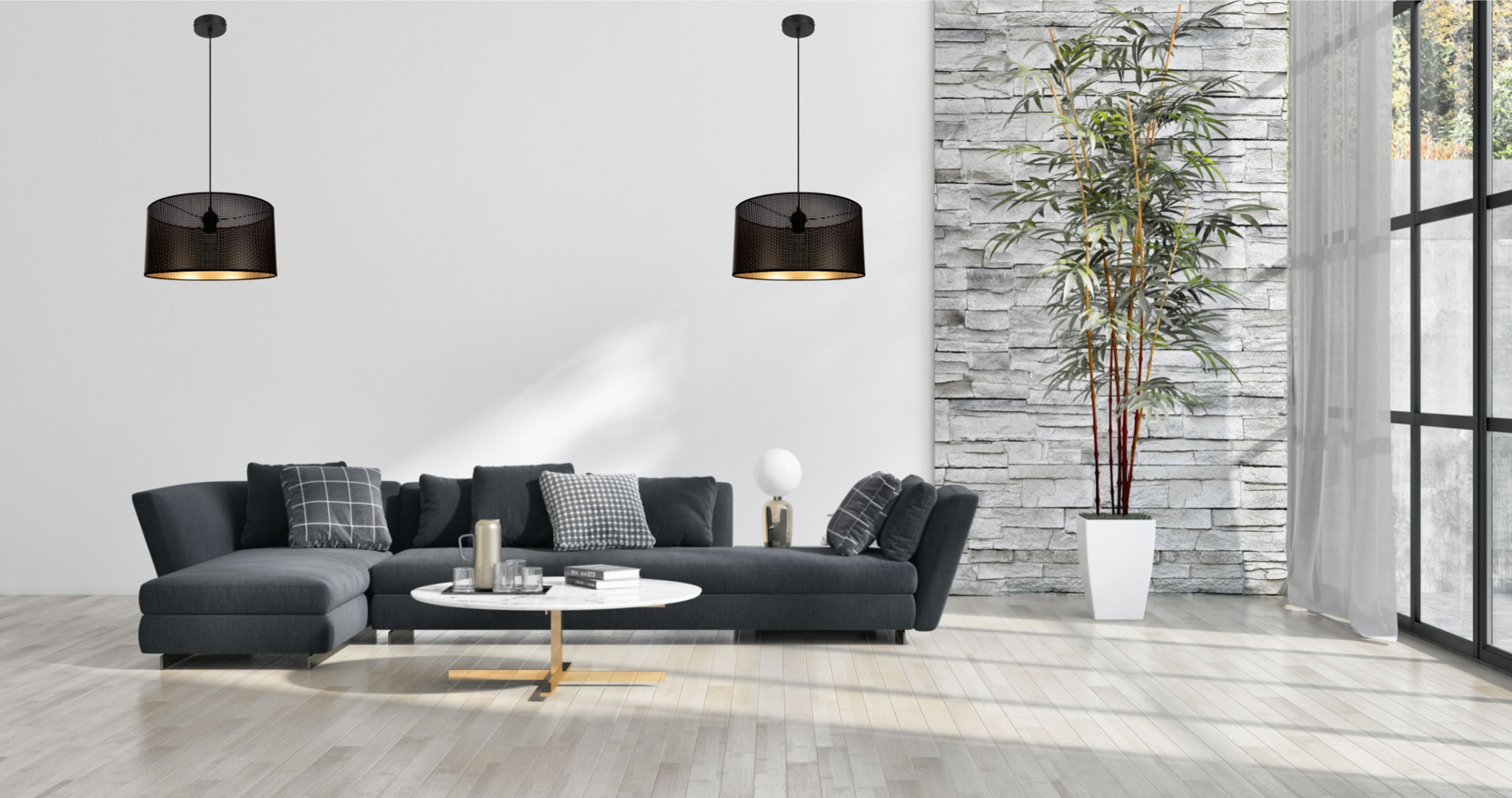 sofa, sectional, wohnzimmer, couchtisch, wohnzimmerpflanze