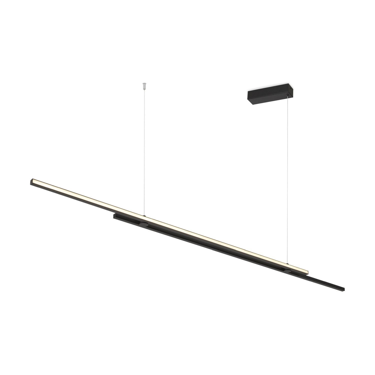 Suspension LED Aluminium H : max. 305,5 cm Noir
