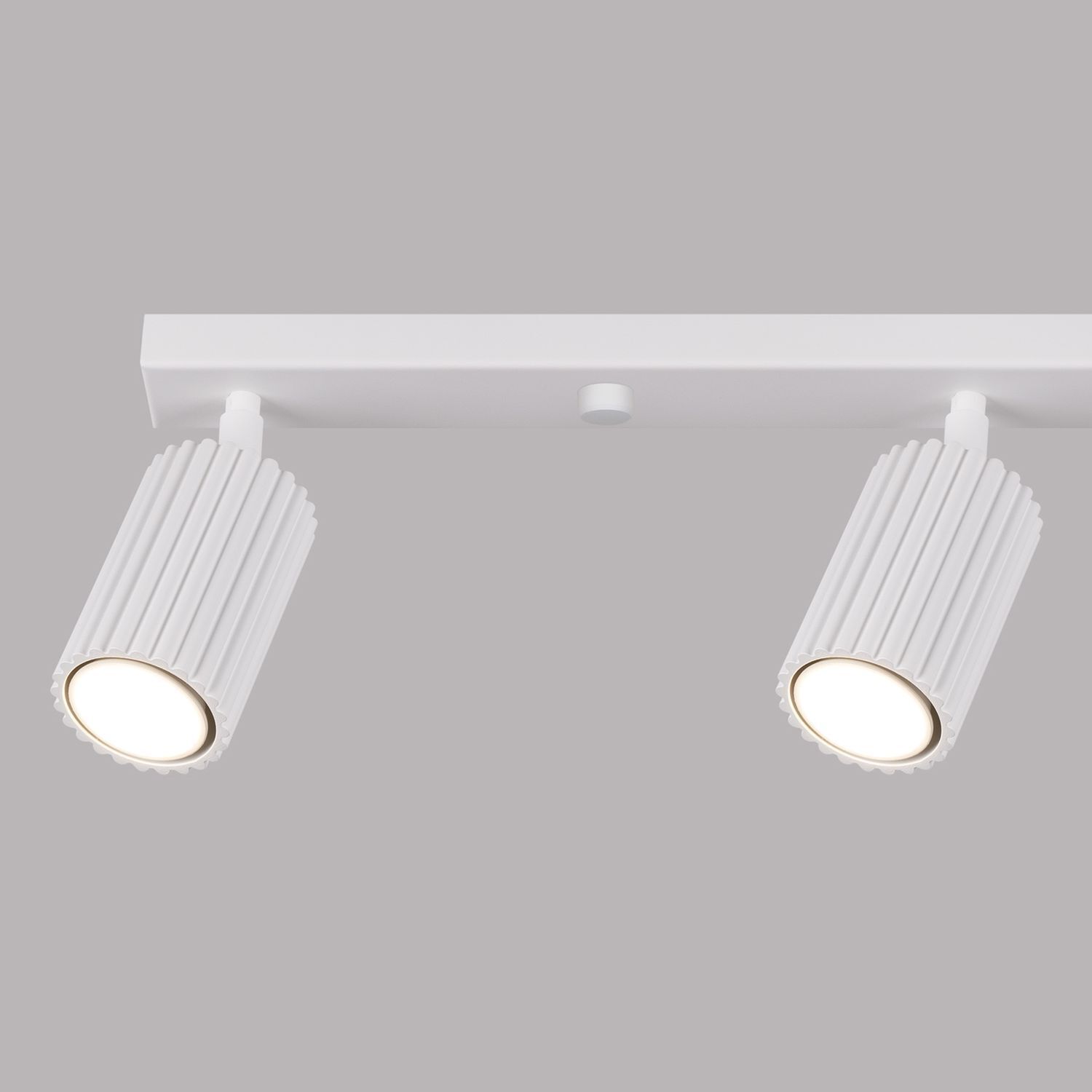 Projecteur de plafond blanc 4-flamme GU10 81 cm long orientable