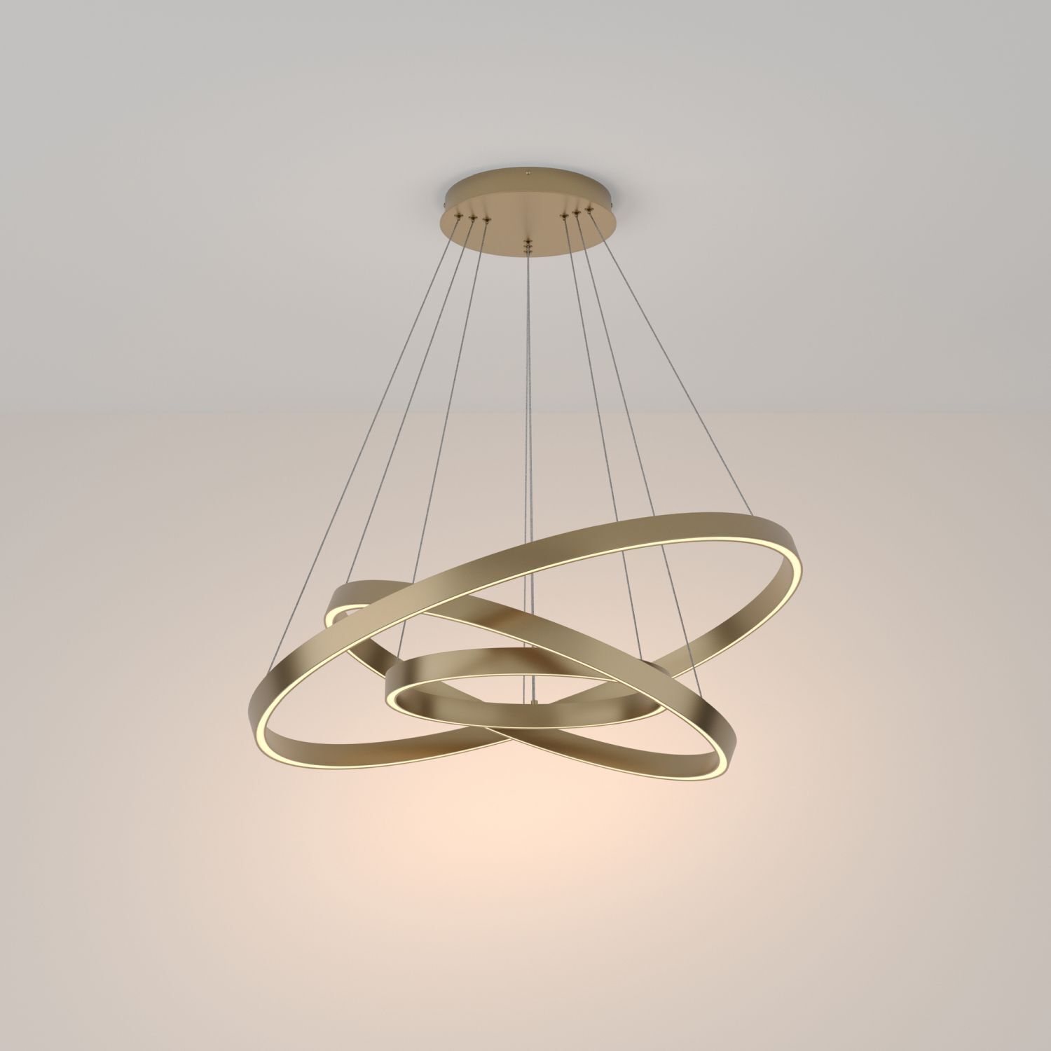 Lustre LED Aluminium Ø 80 cm H : max. 120 cm rond Leuchter, Lampe, Deckenleuchte