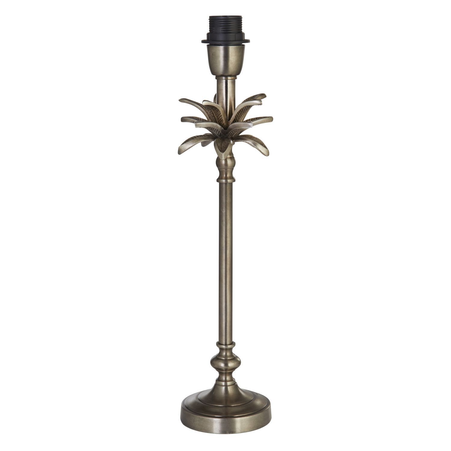 Pied pour lampe de table Métal E27 H : 45 cm Nickel antique