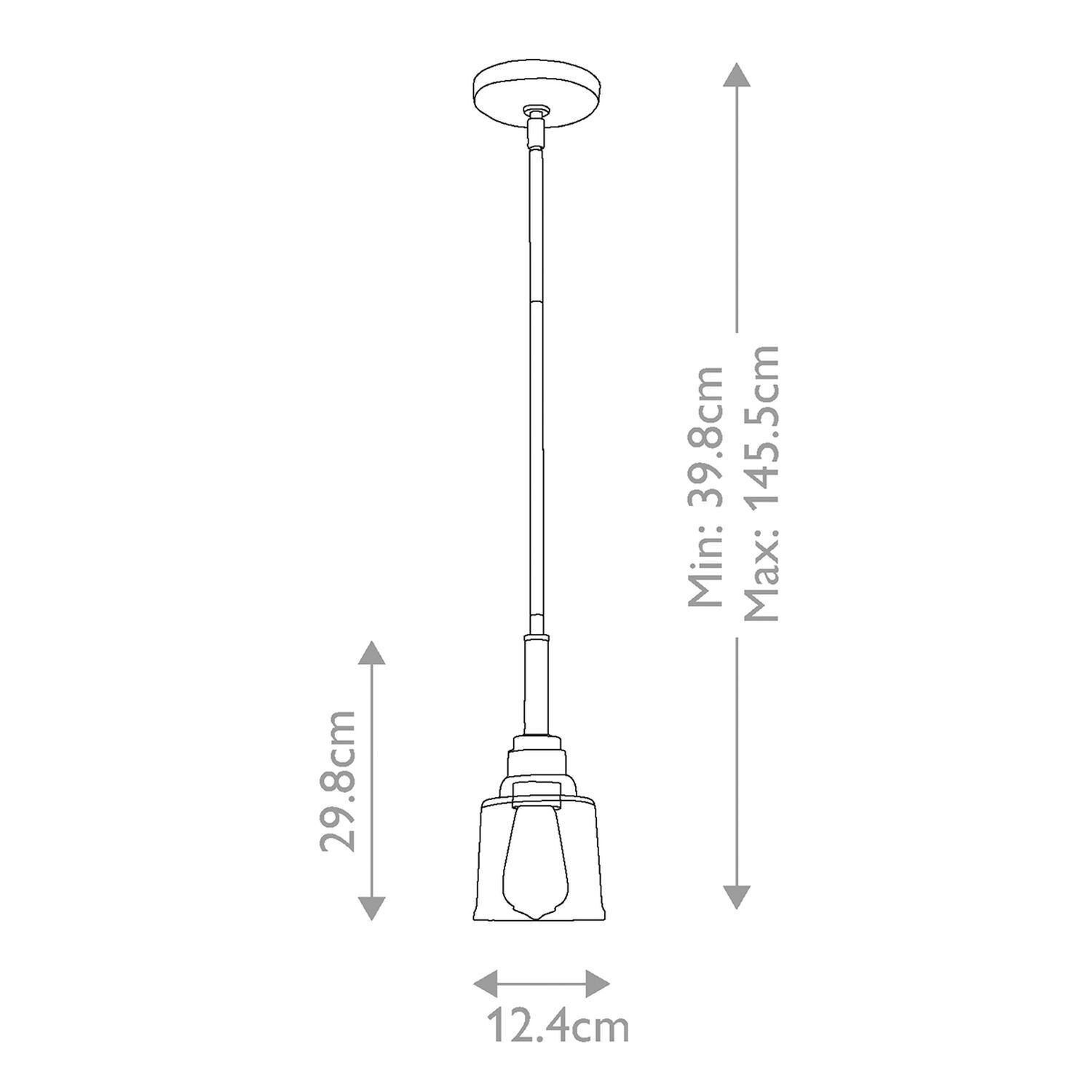 Suspension verre métal Ø 12,4 cm Vintage en laiton
