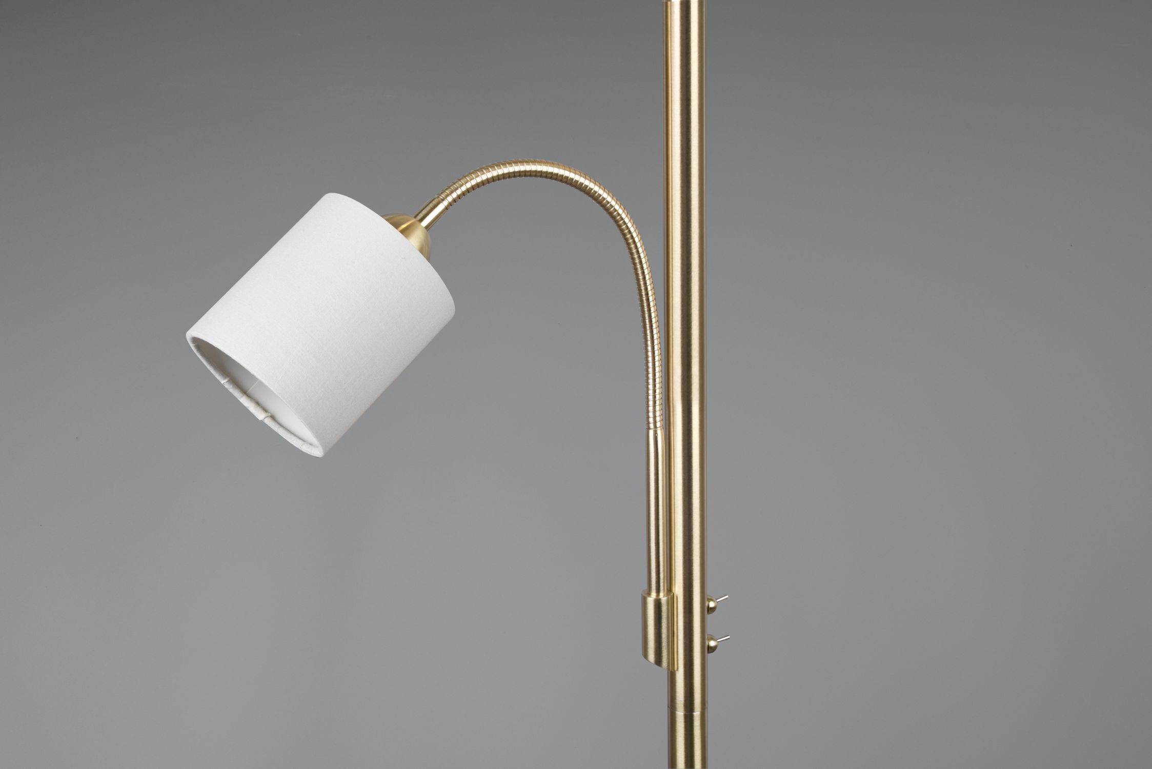 Stehleuchte Stoffschirme 170 cm E27 E14 Messing Creme Lampe, Lampenschirm, Tischlampe