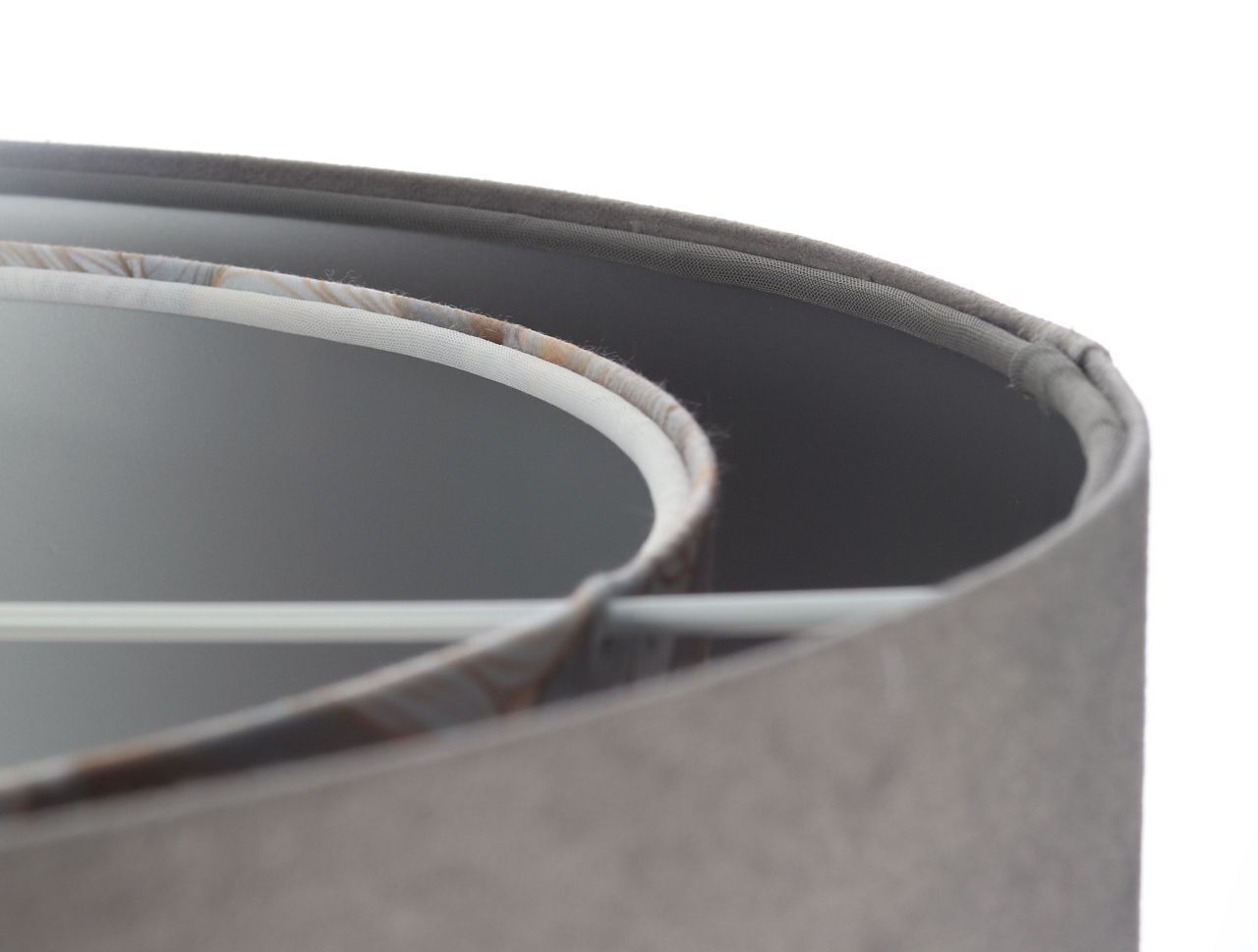 Pendelleuchte rund D: 50 cm Stoff Velours Optik KARIM