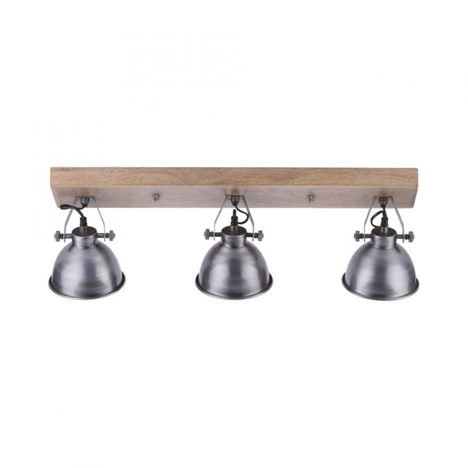 Spot de plafond industriel bois métal en fer E14 74 cm