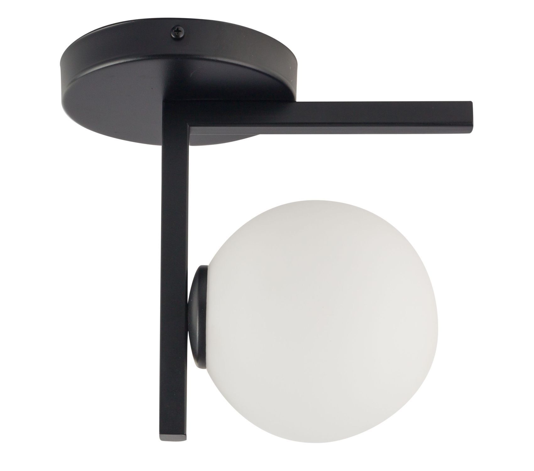 Plafonnier moderne Noir Boule Verre G9 confortable