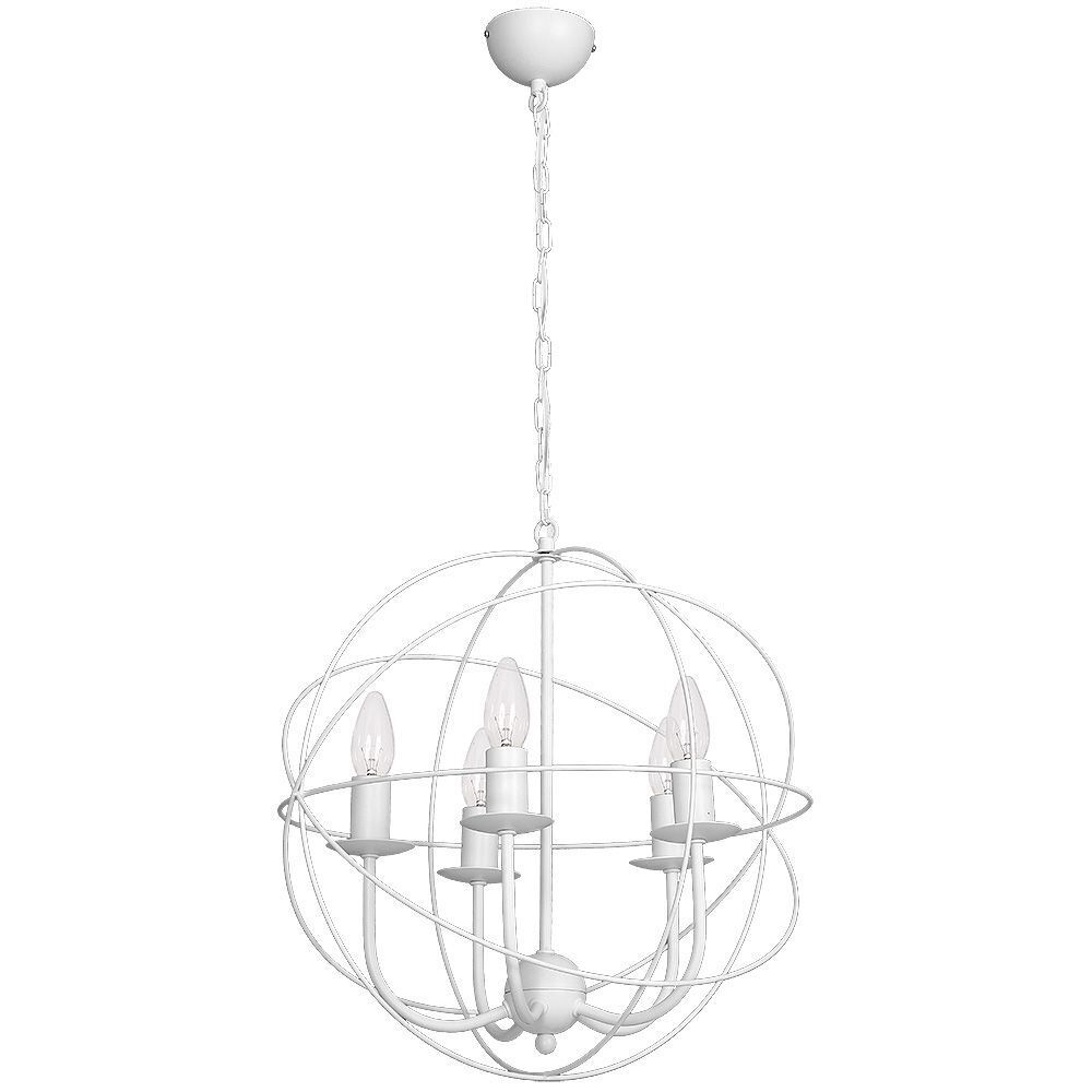 Lampe à suspendre GLOBE en blanc 5-flmg