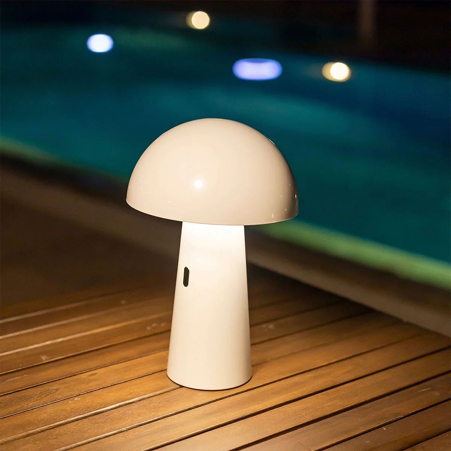 Akku Tischlampe Touch Dimmer LED Blanc IP44 Portable Extérieur