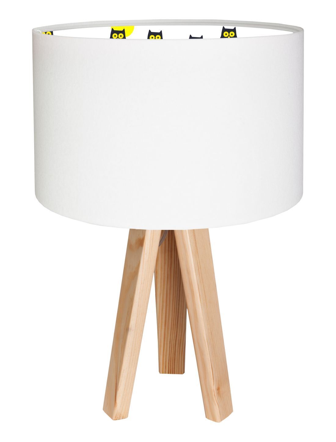 Lampe de table Abat-jour Lampe pour enfants Blanc coloré Bois