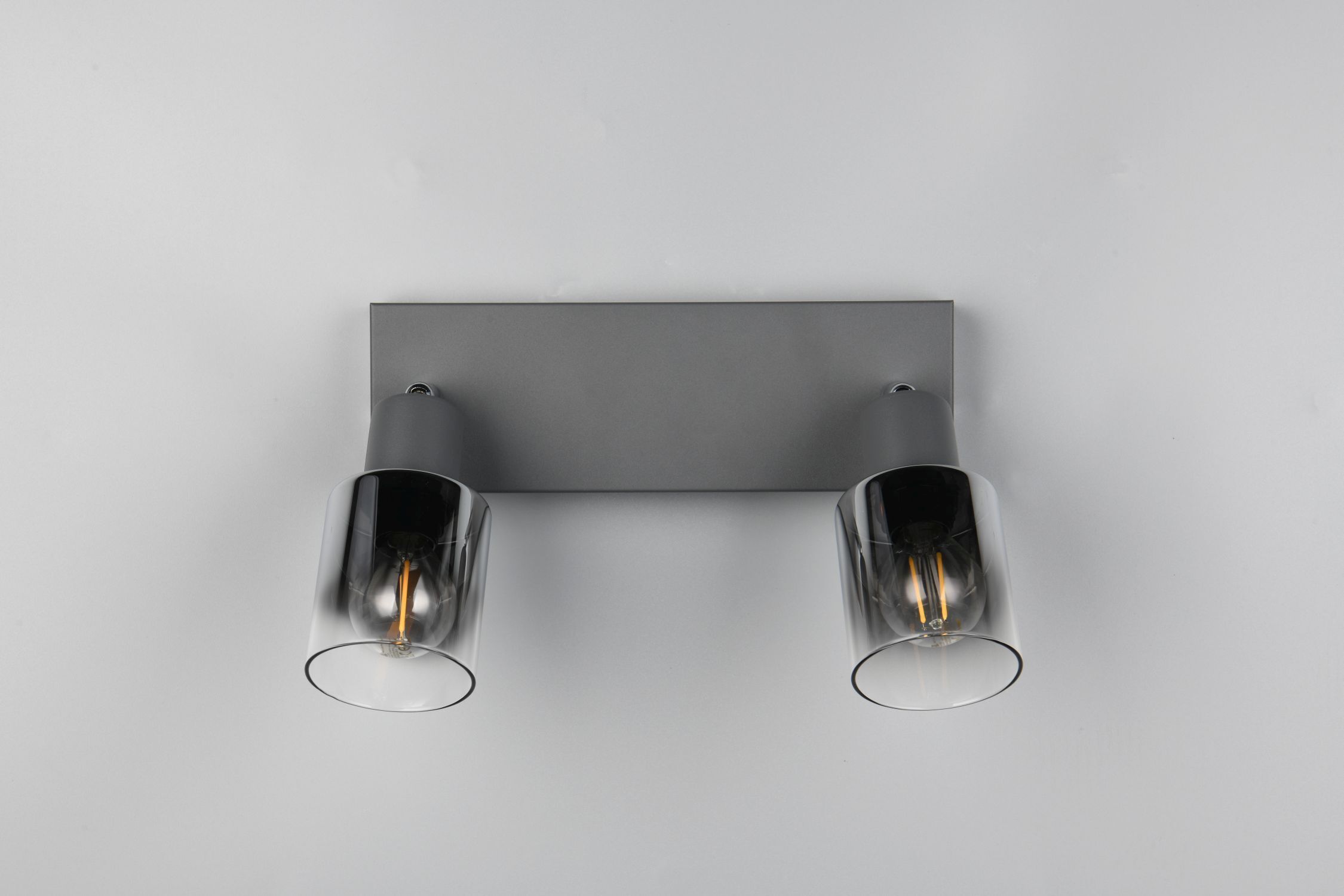 Spot de plafond flexible verre fumé métal E14 P:27,5 cm Leuchte, Deckenleuchte