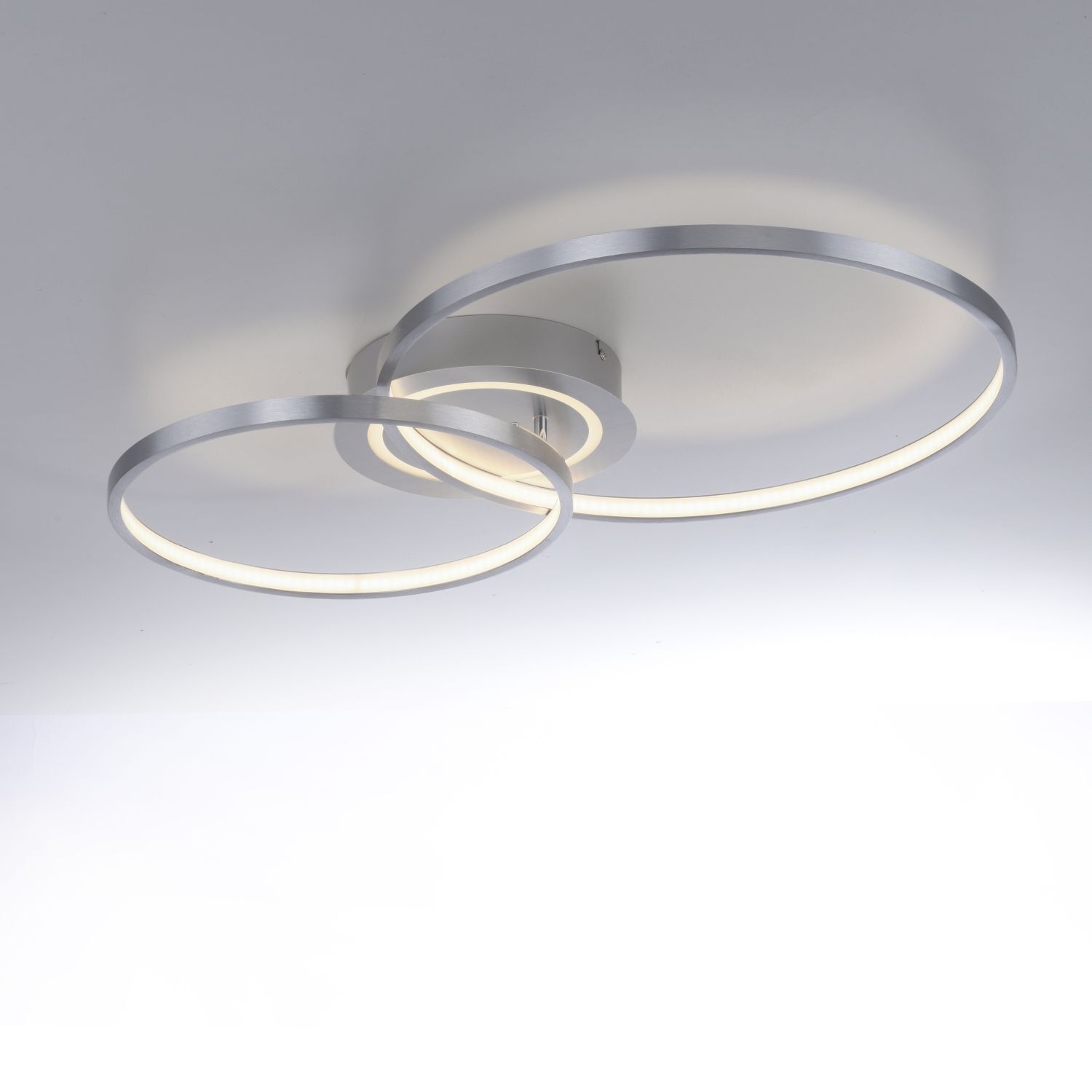 Plafonnier LED stylé en aluminium 3000 K anneaux