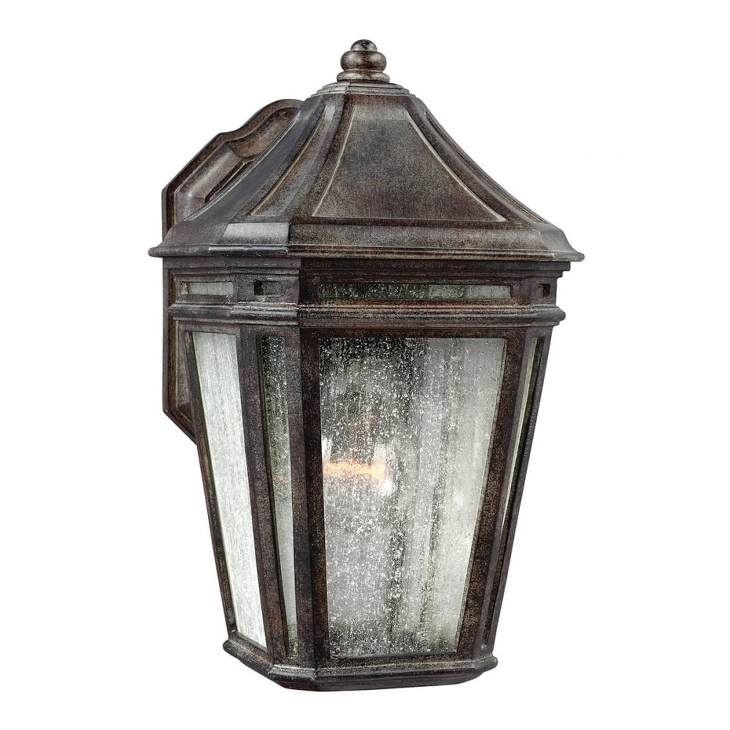 Lampe murale extérieure terrasse brun antique acier IP44