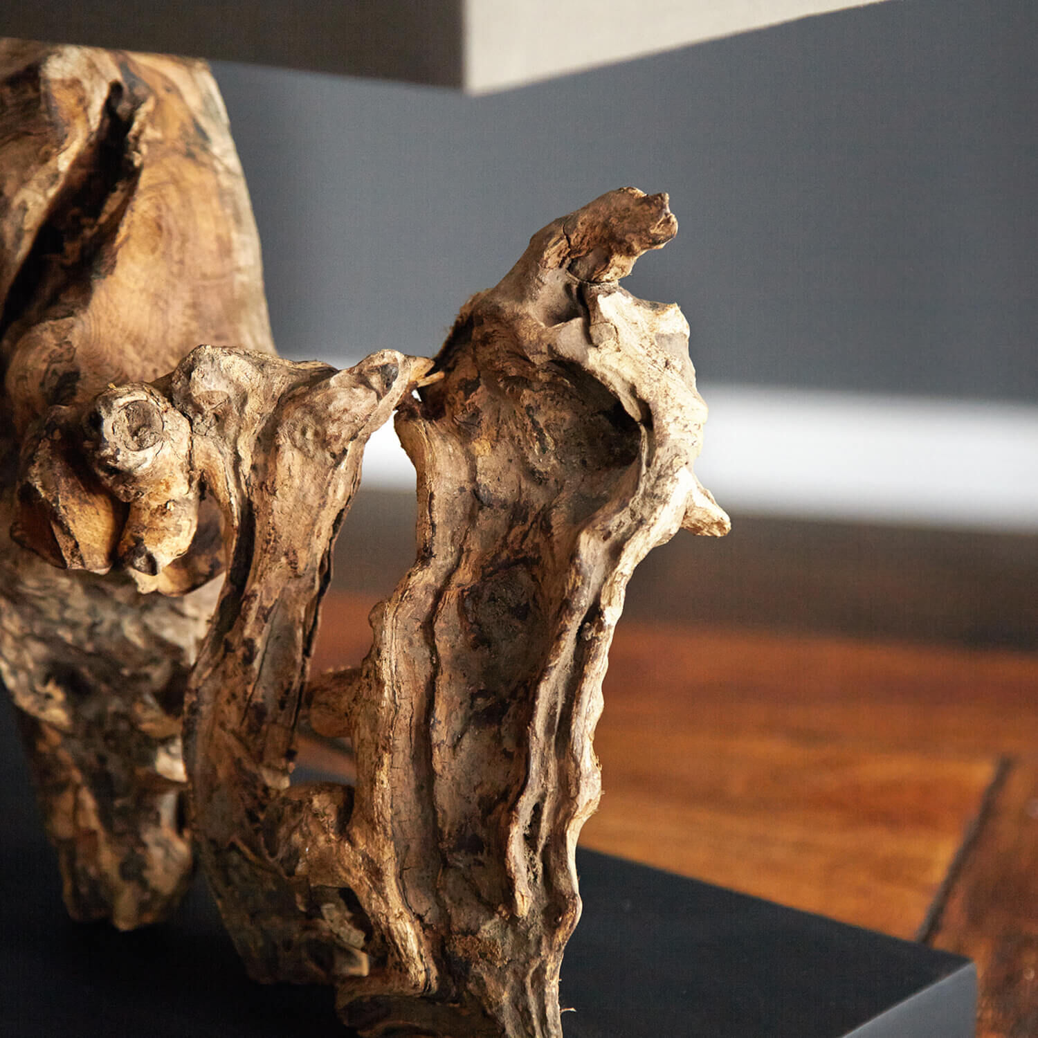 Lampe de table en bois flotté Lampe design Moderne 50cm Holz, Treibholz