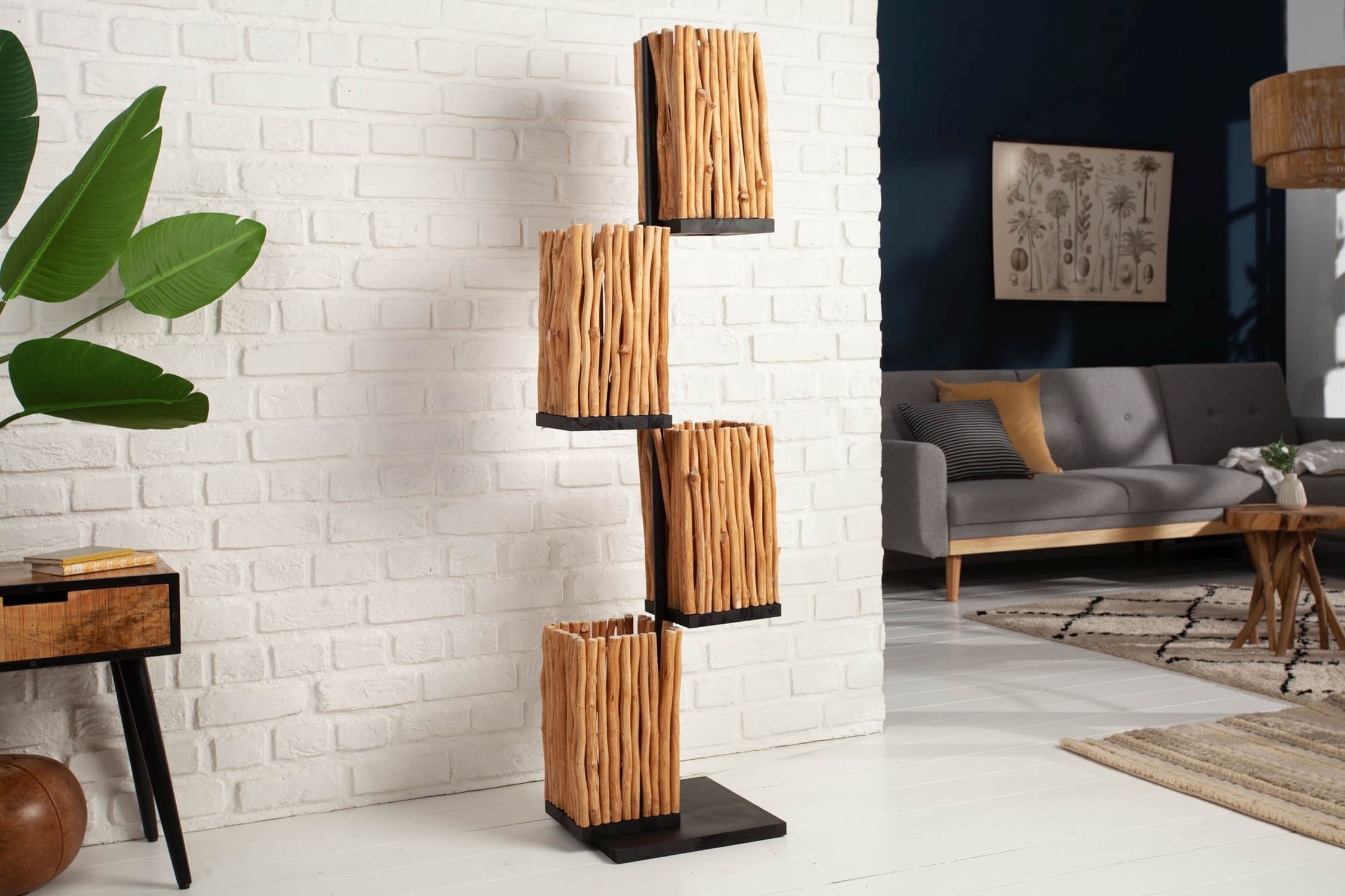 stehlampe-holz-wohnzimmerlampe-stehleuchte-buero-saul-4x-e27-bis-60w-natur-naturliebe-fuer-wohnzimmer-mit-schalter-le63174-04 Wanddeko, Holzsäule, Deko-Stab, Wandgestaltung, Wohnzimmer