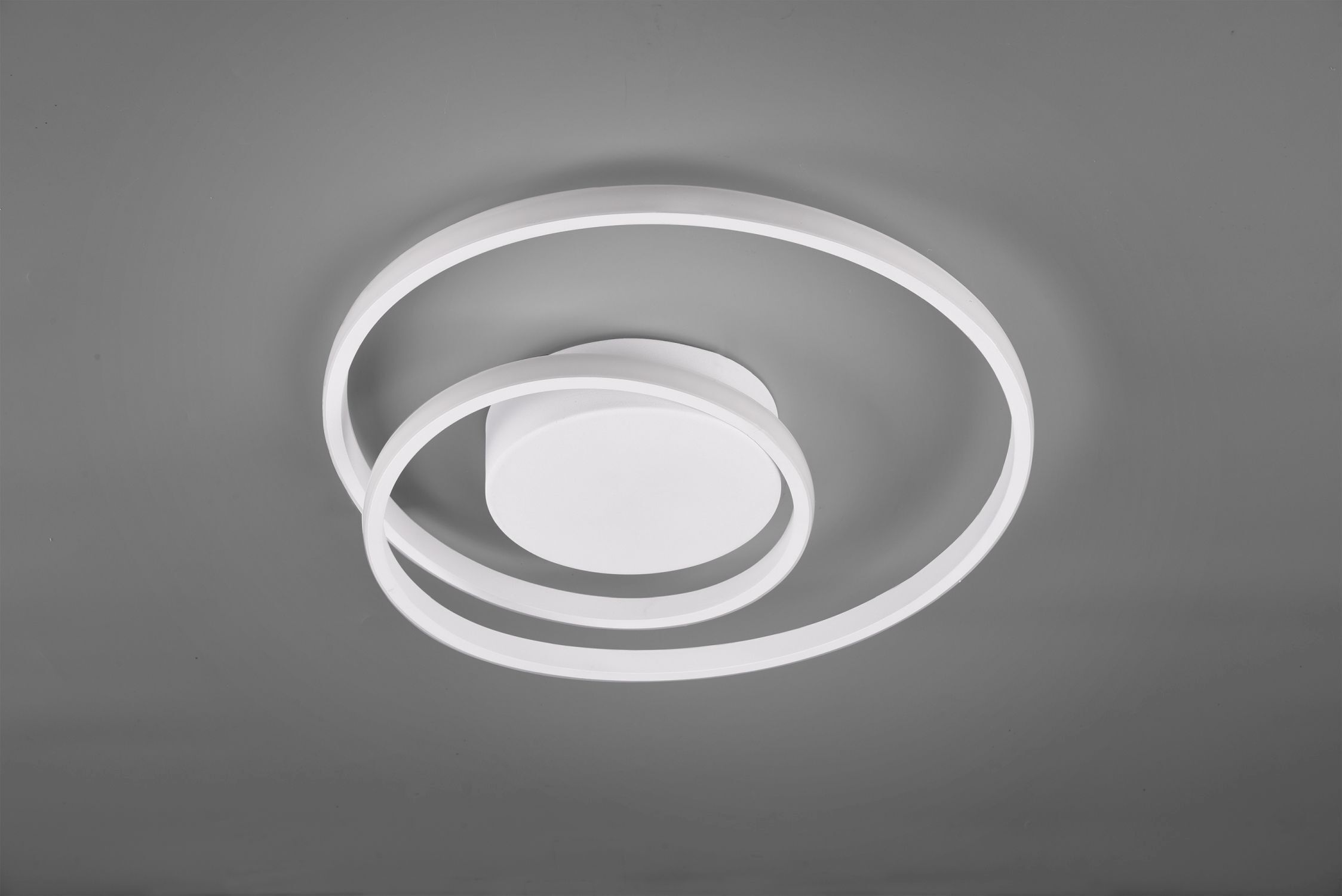 Lampe de plafonnier LED métal blanc 2500 lm L:39 cm Spirale