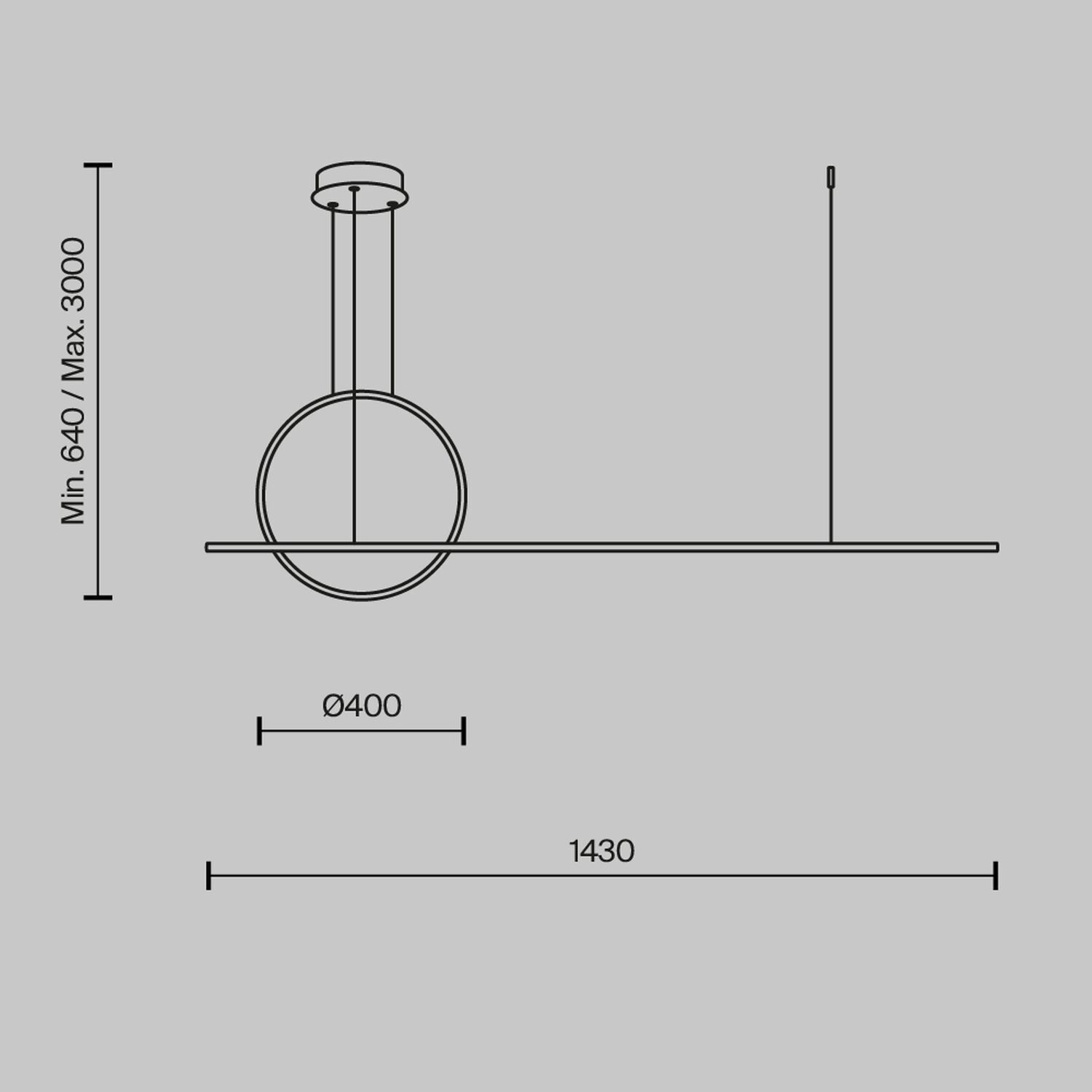 Suspension LED aluminium avec changement de couleur 3000-4000 K Diagramm, Handlung