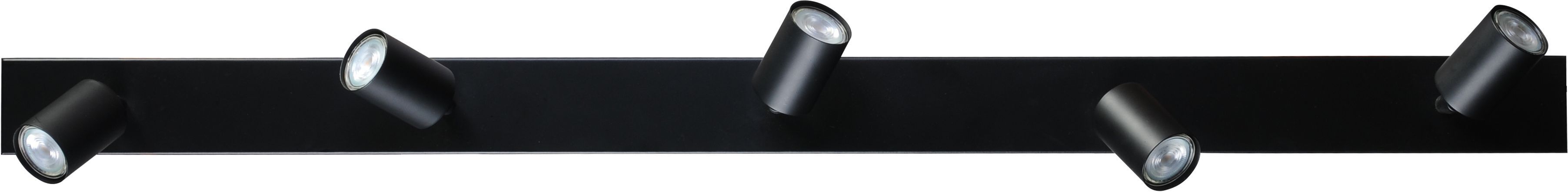 Plafonnier métal noir 130 cm 5 flammes ELSIE